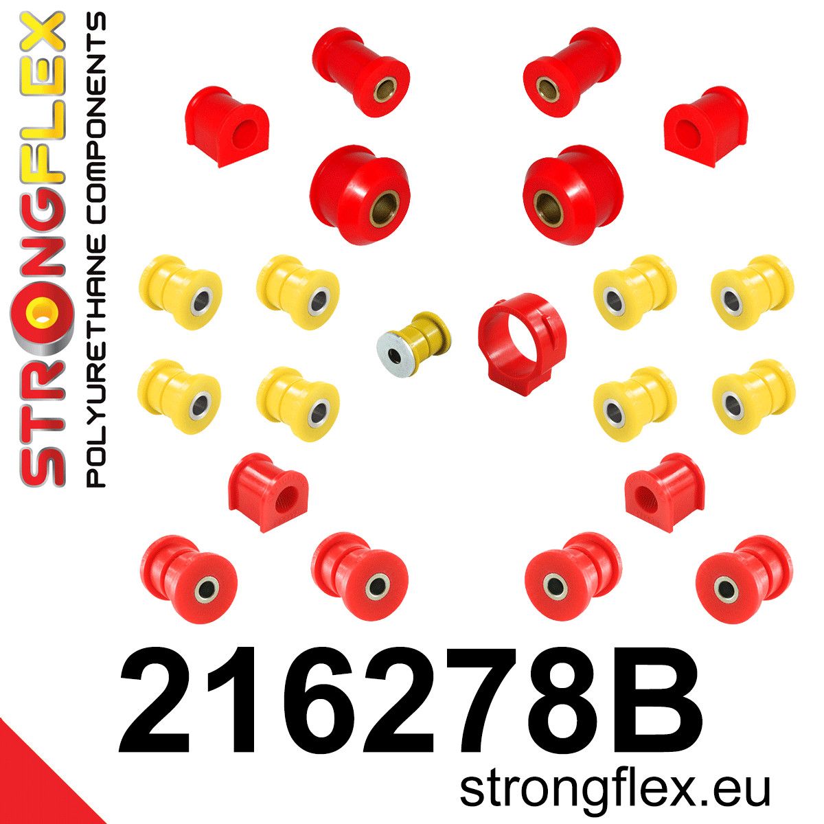 Kit complet bucse poliuretan Strongflex pentru suspensie - Toyota Celica - 216278B