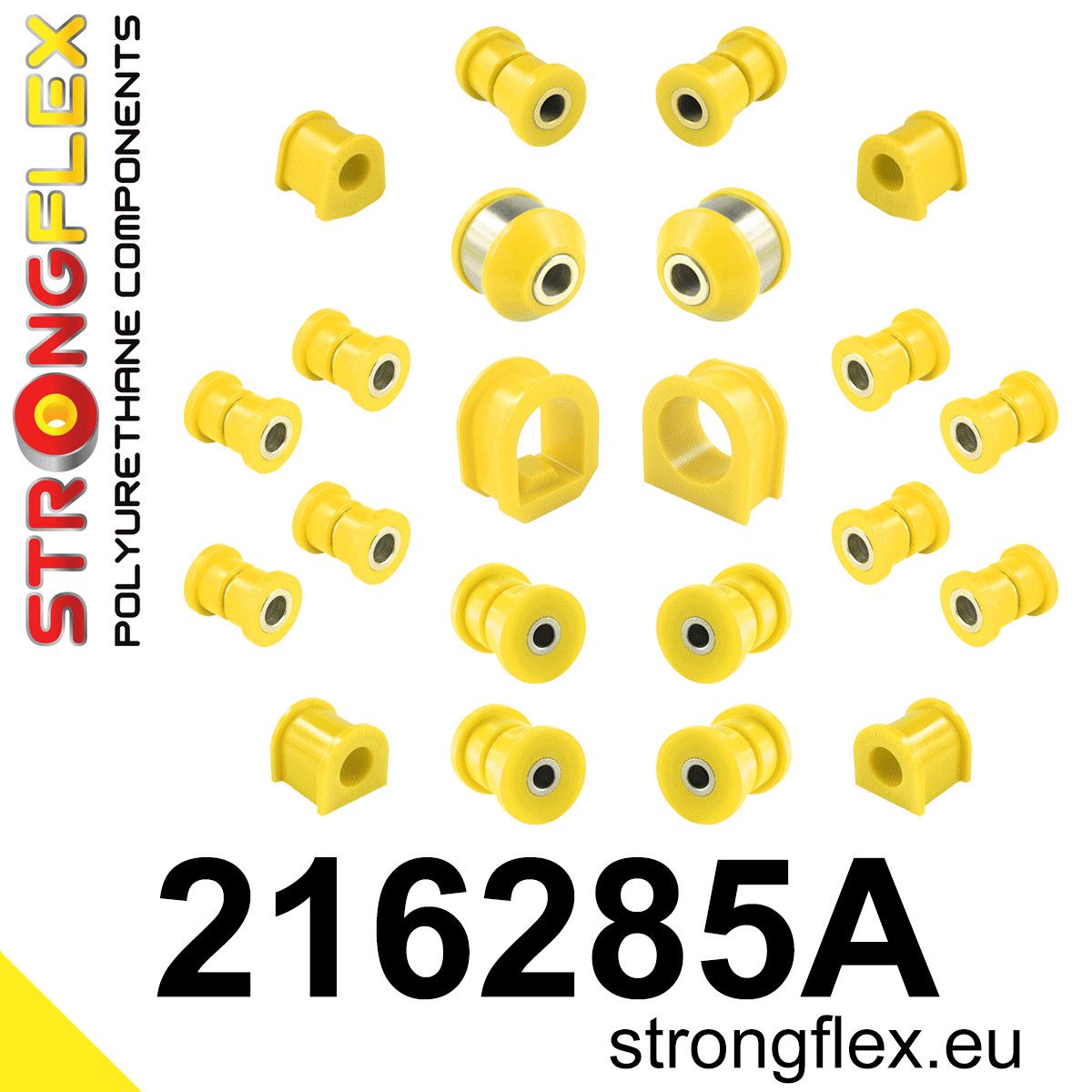 Kit complet bucse poliuretan Strongflex pentru suspensie SPORT - Toyota Corolla - 216285A