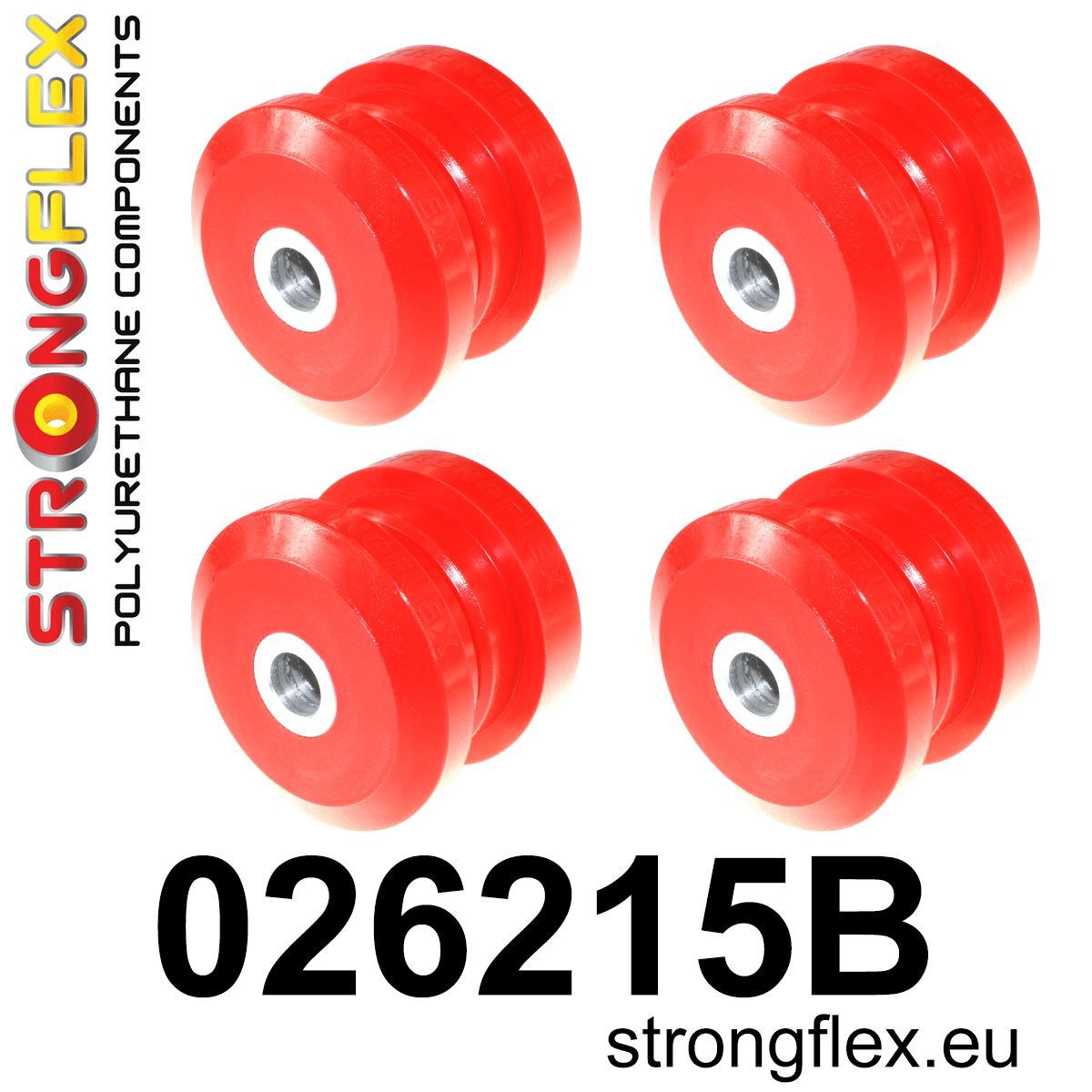 Kit bucse poliuretan Strongflex subcadru spate - Audi 80 / 90 / S2 / RS2, A4 / S4 / RS4 - 026215B
