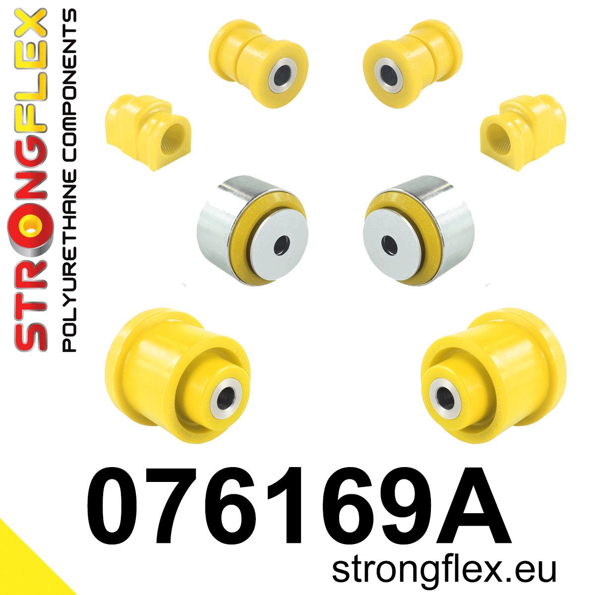Kit bucse poliuretan Strongflex suspensie fata si punte spate SPORT - Ford Fiesta, Puma - 076169A