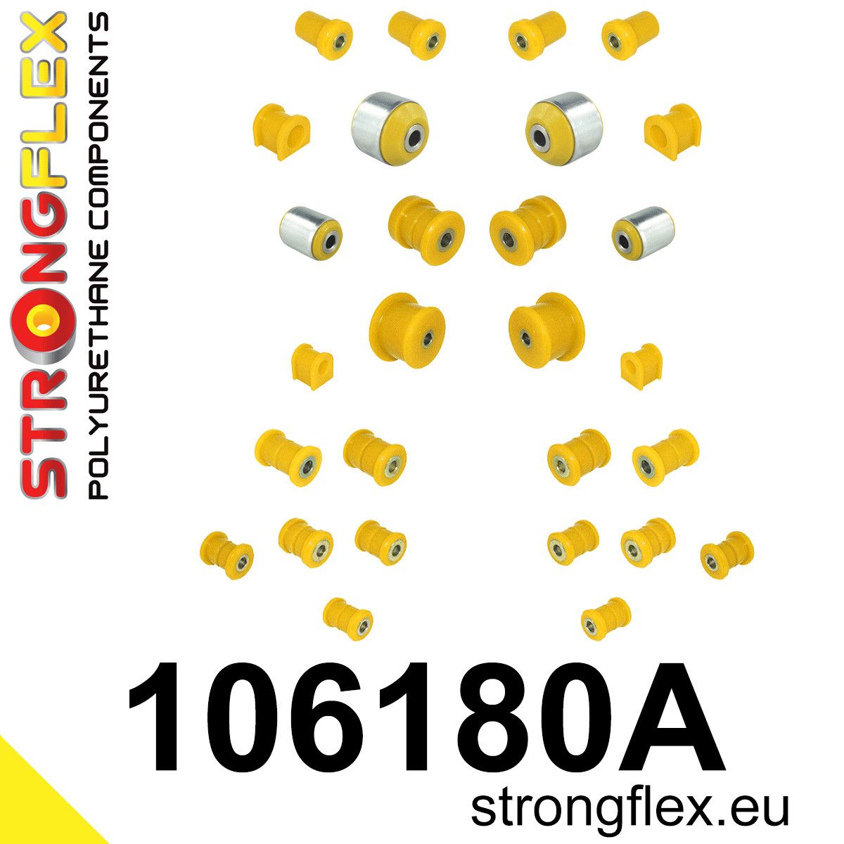 Kit complet bucse poliuretan Strongflex pentru suspensie SPORT - Mazda MX-5 / Miata / Roadster - 106180A