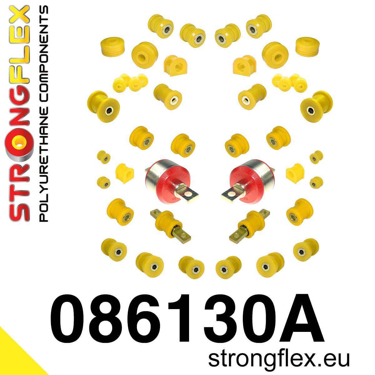 Kit complet bucse poliuretan Strongflex pentru suspensie SPORT - Honda Civic - 086130A