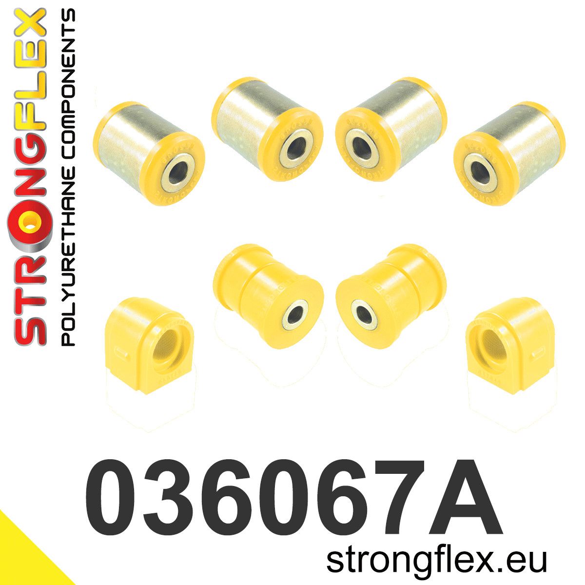 Kit bucse poliuretan Strongflex suspensie spate SPORT - BMW Seria 2, Seria 3, Seria 4 - 036067A