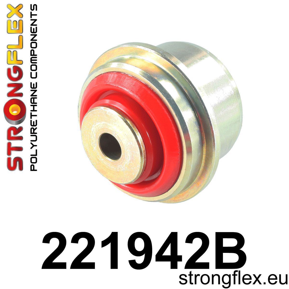 Bucsa poliuretan Strongflex frontala brat longitudinal - Audi A3 / S3 / RS3, TT / TTS / TTRS / Seat Leon / Volkswagen Golf, Jetta - 221942B