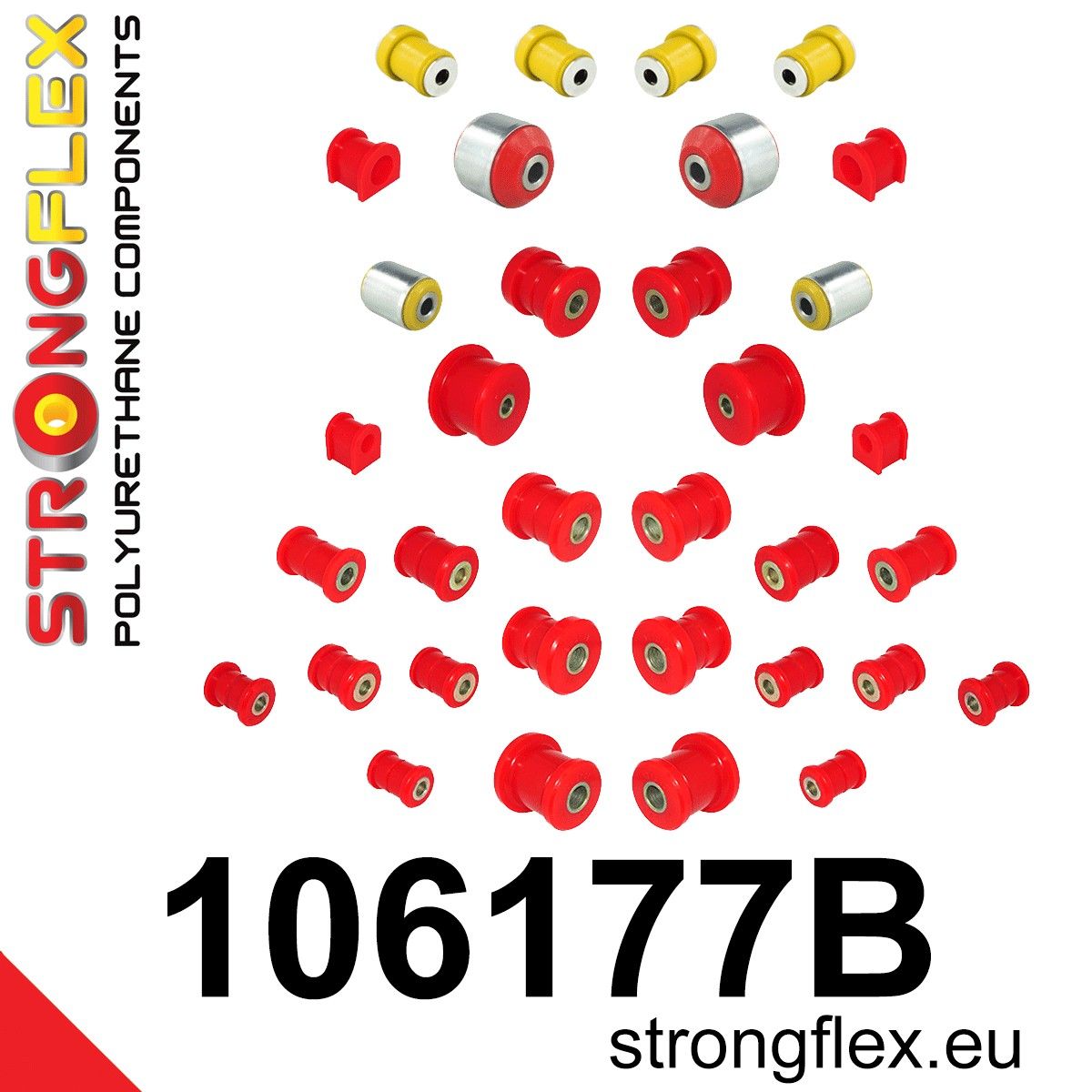 Kit complet bucse poliuretan Strongflex pentru suspensie - Mazda RX-8 - 106177B