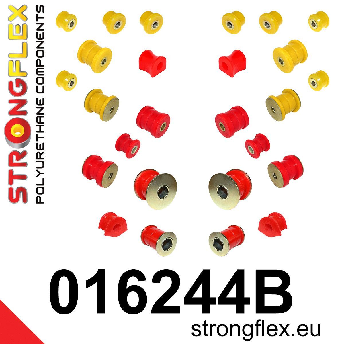 Kit complet bucse poliuretan Strongflex pentru suspensie - Alfa Romeo GTV, Spider - 016244B