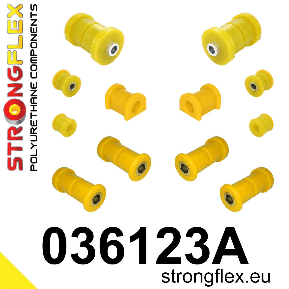 Kit bucse poliuretan Strongflex suspensie spate SPORT - BMW Seria 3 - 036123A