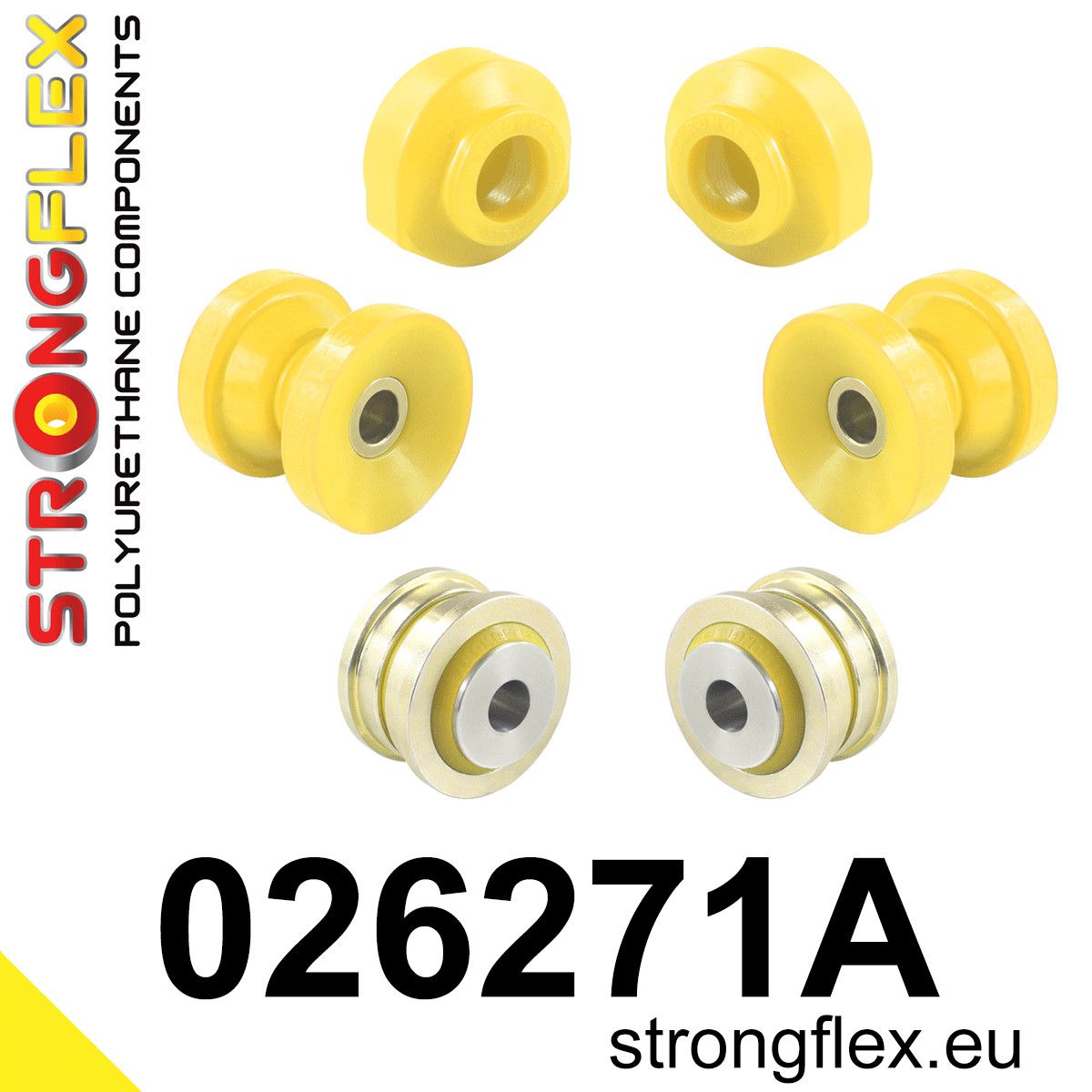 Kit bucse poliuretan Strongflex suspensie fata SPORT - Audi 100 / S4 - 026271A