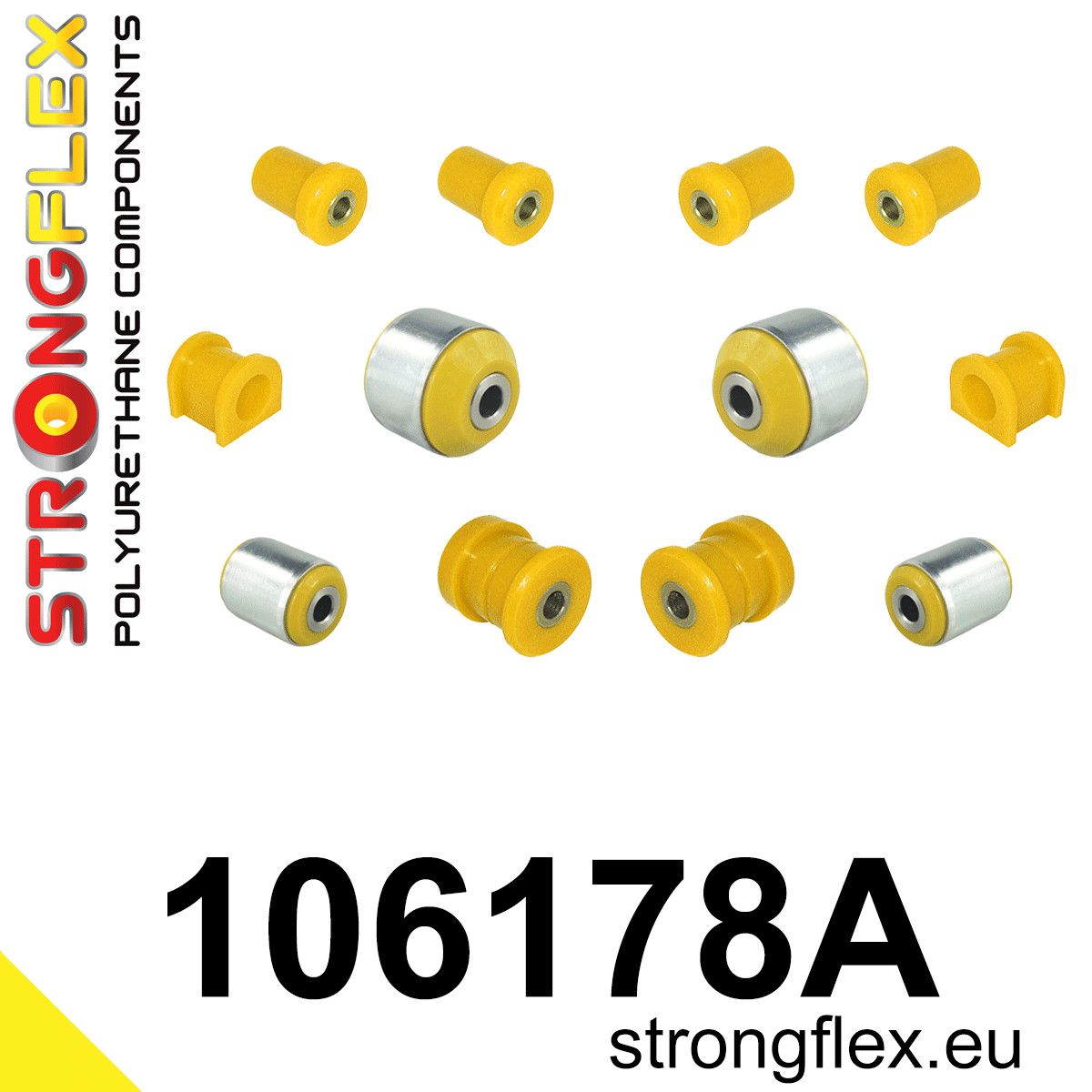 Kit bucse poliuretan Strongflex suspensie fata SPORT - Mazda MX-5 / Miata / Roadster - 106178A