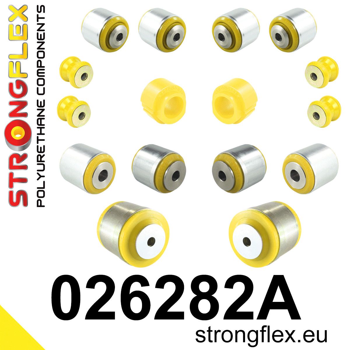 Kit bucse poliuretan Strongflex suspensie fata SPORT - Audi A4 / S4 / RS4, A5 / S5 / RS5 - 026282A