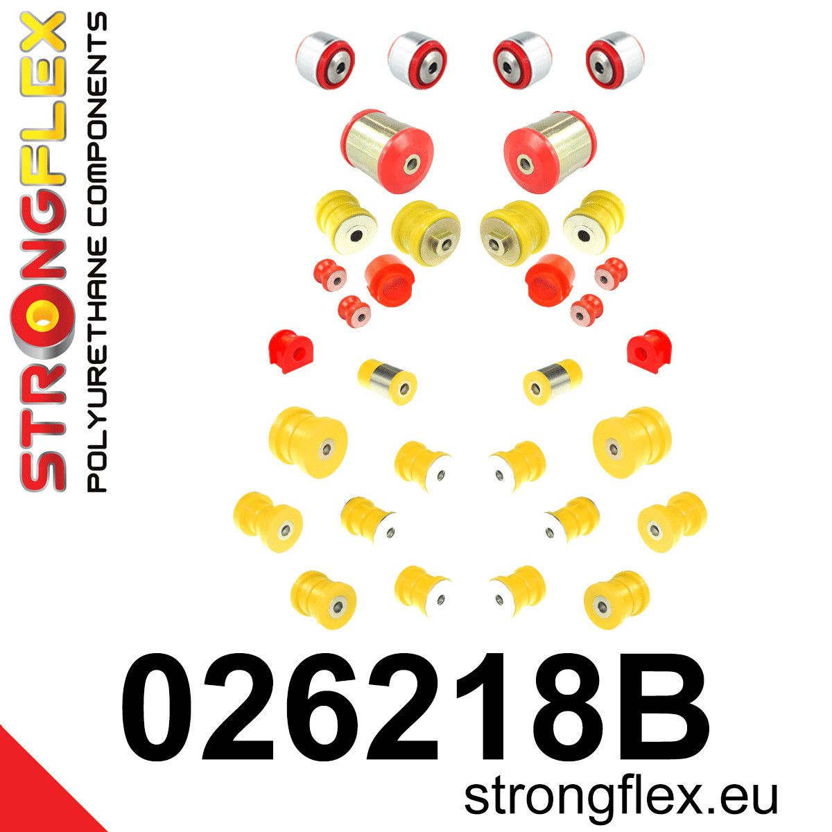 Kit complet suspensie poliuretan Strongflex fata si spate - Audi A4 / S4 / RS4 - 026218B