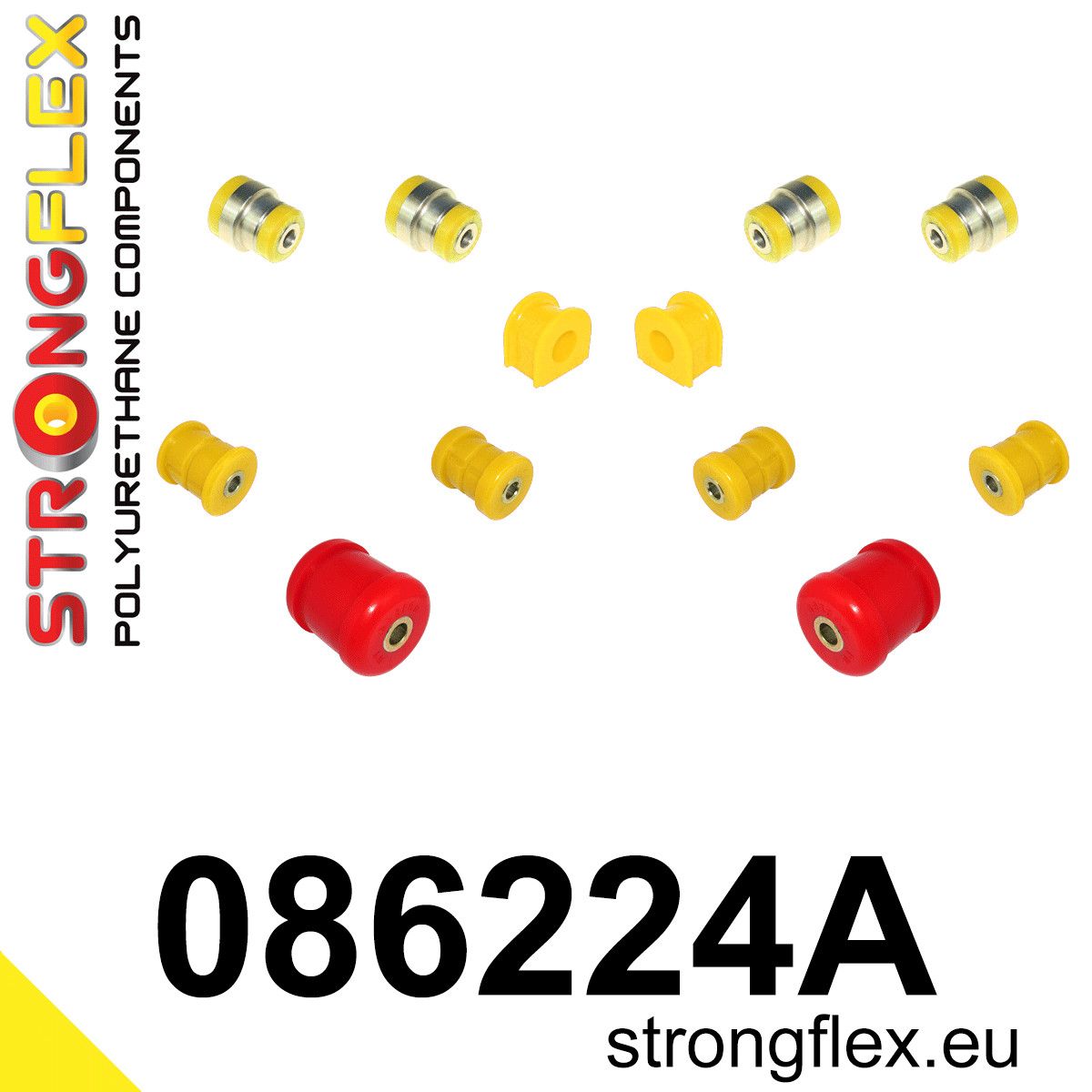 Kit bucse poliuretan Strongflex suspensie fata SPORT - Honda Prelude - 086224A