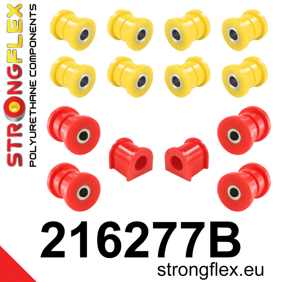 Kit bucse poliuretan Strongflex suspensie spate - Toyota Celica - 216277B