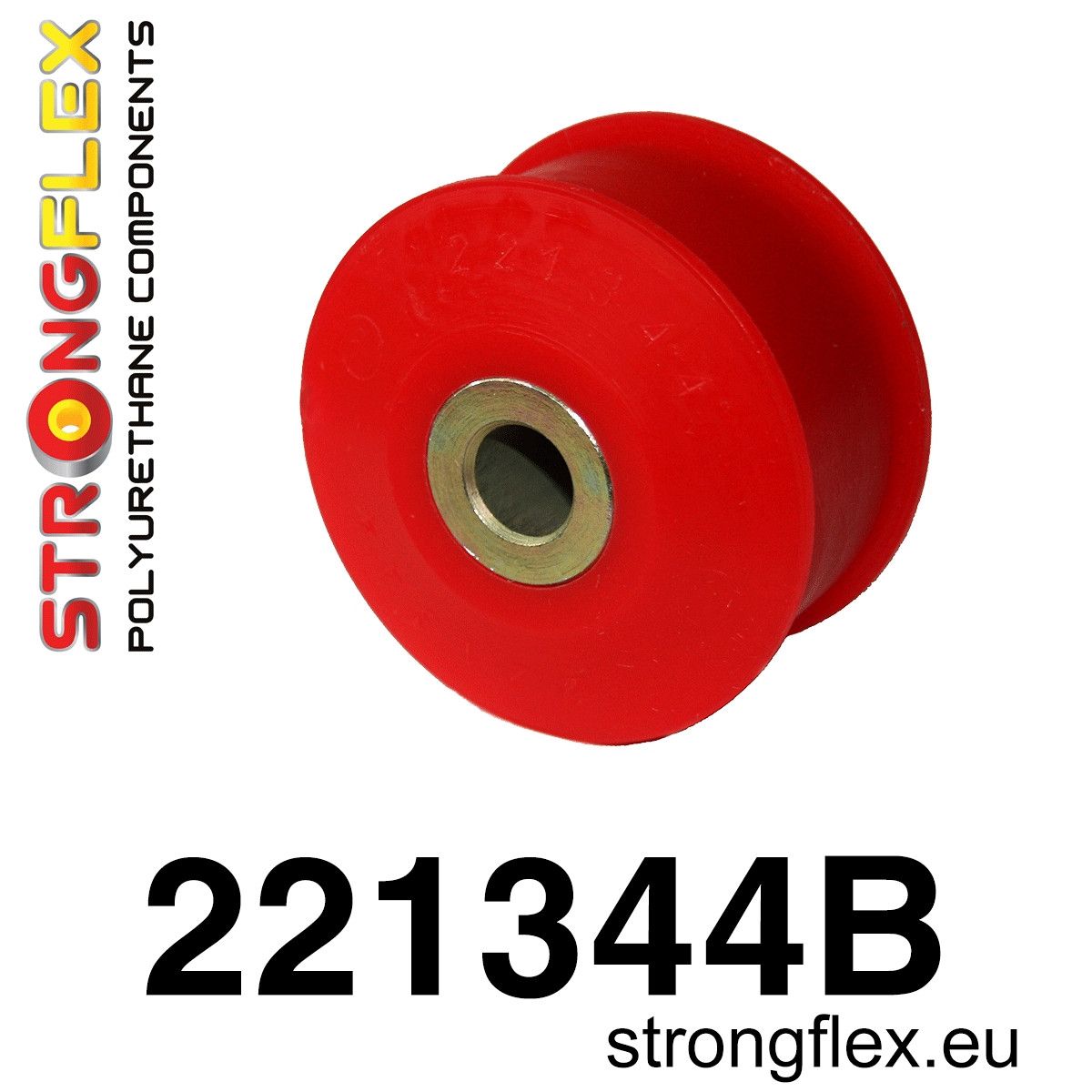 Bucsa poliuretan Strongflex posterioara brat suspensie fata - Audi A3 / S3 / RS3, TT / TTS / TTRS / Seat Leon / Volkswagen Golf - 221344B