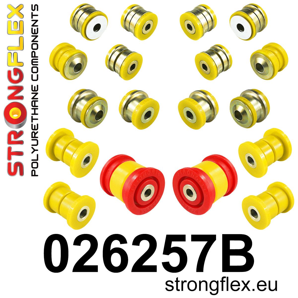 Kit bucse poliuretan Strongflex suspensie spate - Porsche Cayenne / Volkswagen Touareg - 026257B