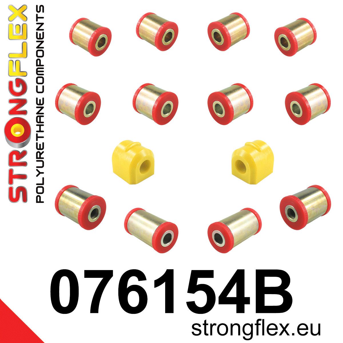 Kit bucse poliuretan Strongflex suspensie spate - Ford Focus - 076154B