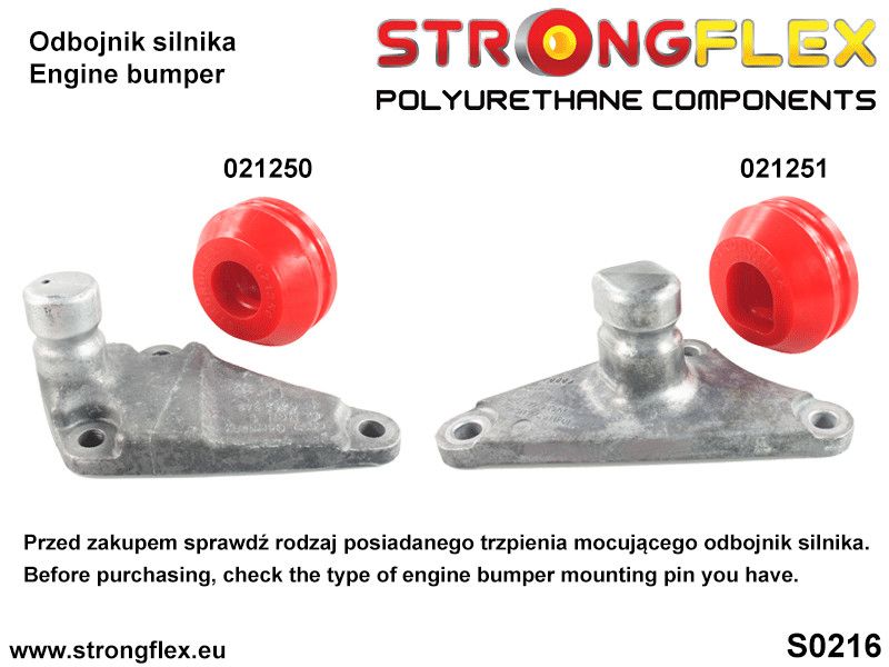 Tampon poliuretan Strongflex motor - Audi 100 / S4, 80 / 90 / S2 / RS2, A4 / S4 / RS4 / Volkswagen Passat - 021250B