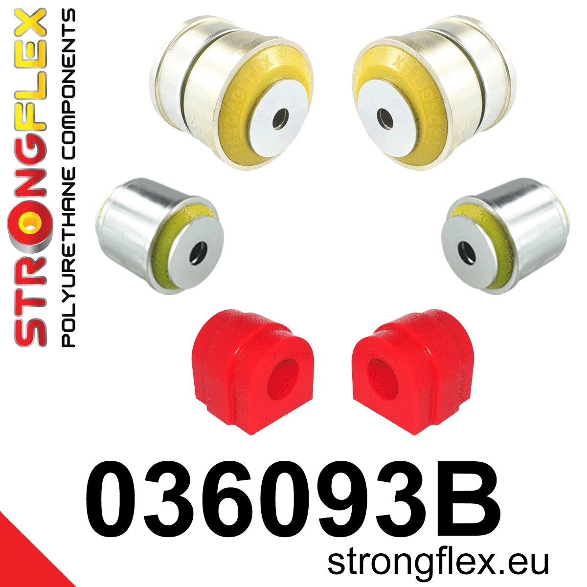 Kit bucse poliuretan Strongflex suspensie fata - BMW Seria 5 - 036093B