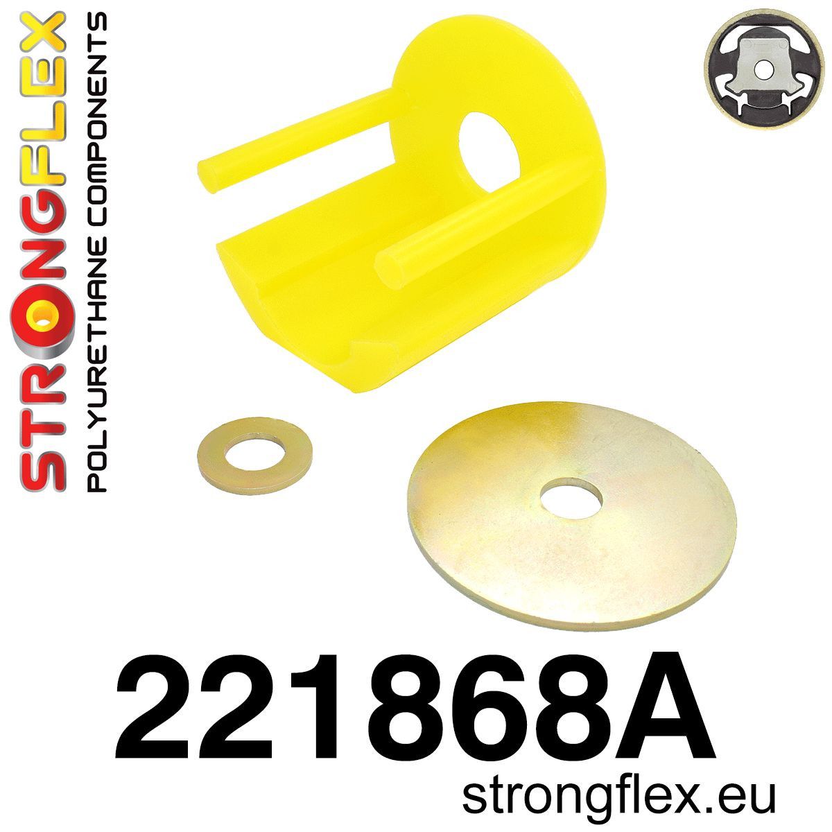 Piesa poliuretan Strongflex - inferioara Insertie tampon motor SPORT - Audi A3 / S3 / RS3, TT / TTS / TTRS / Seat Leon - 221868A