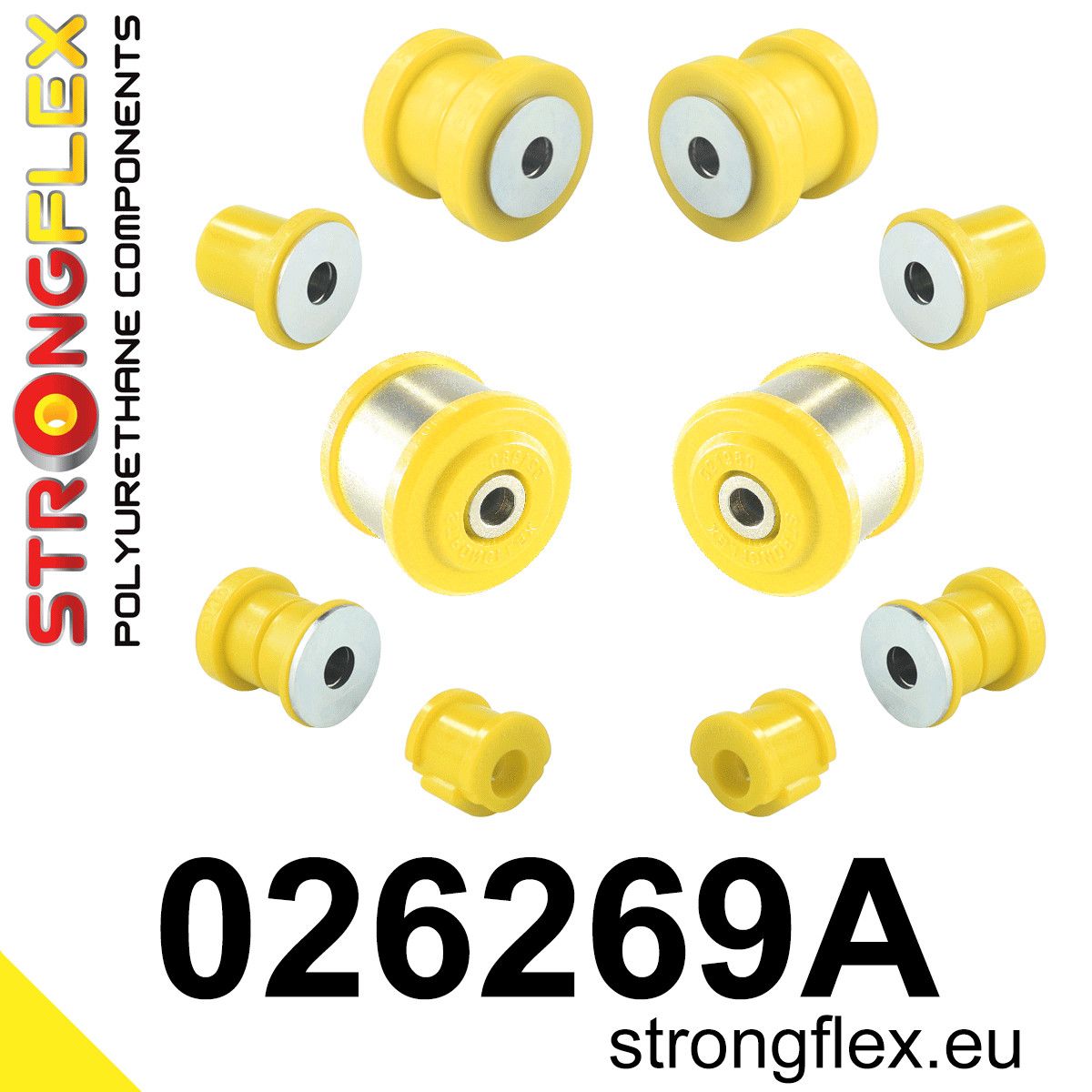 Kit bucse poliuretan Strongflex suspensie spate SPORT - Audi 100 / S4 - 026269A
