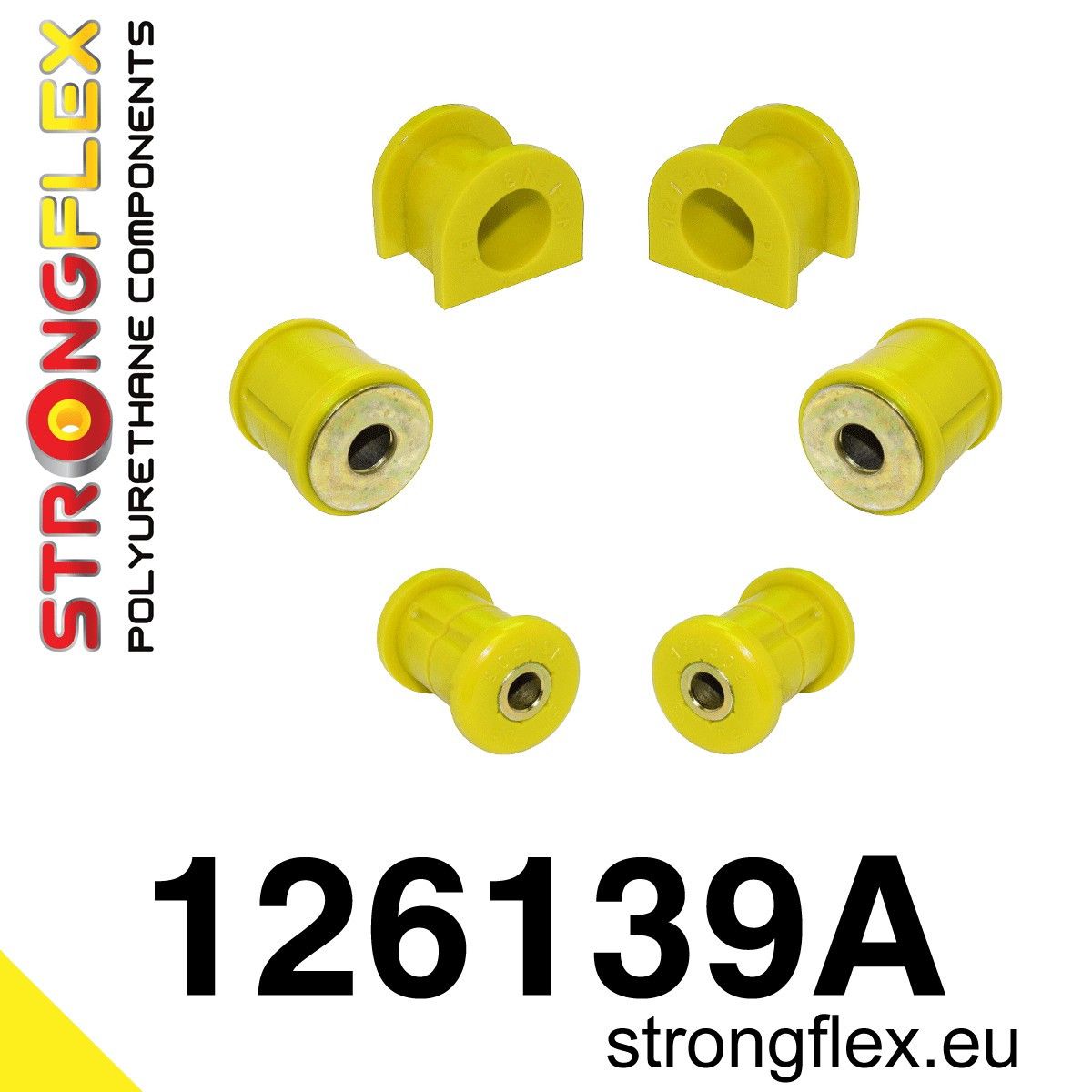 Kit bucse poliuretan Strongflex suspensie fata SPORT - Mitsubishi Lancer Evolution - 126139A