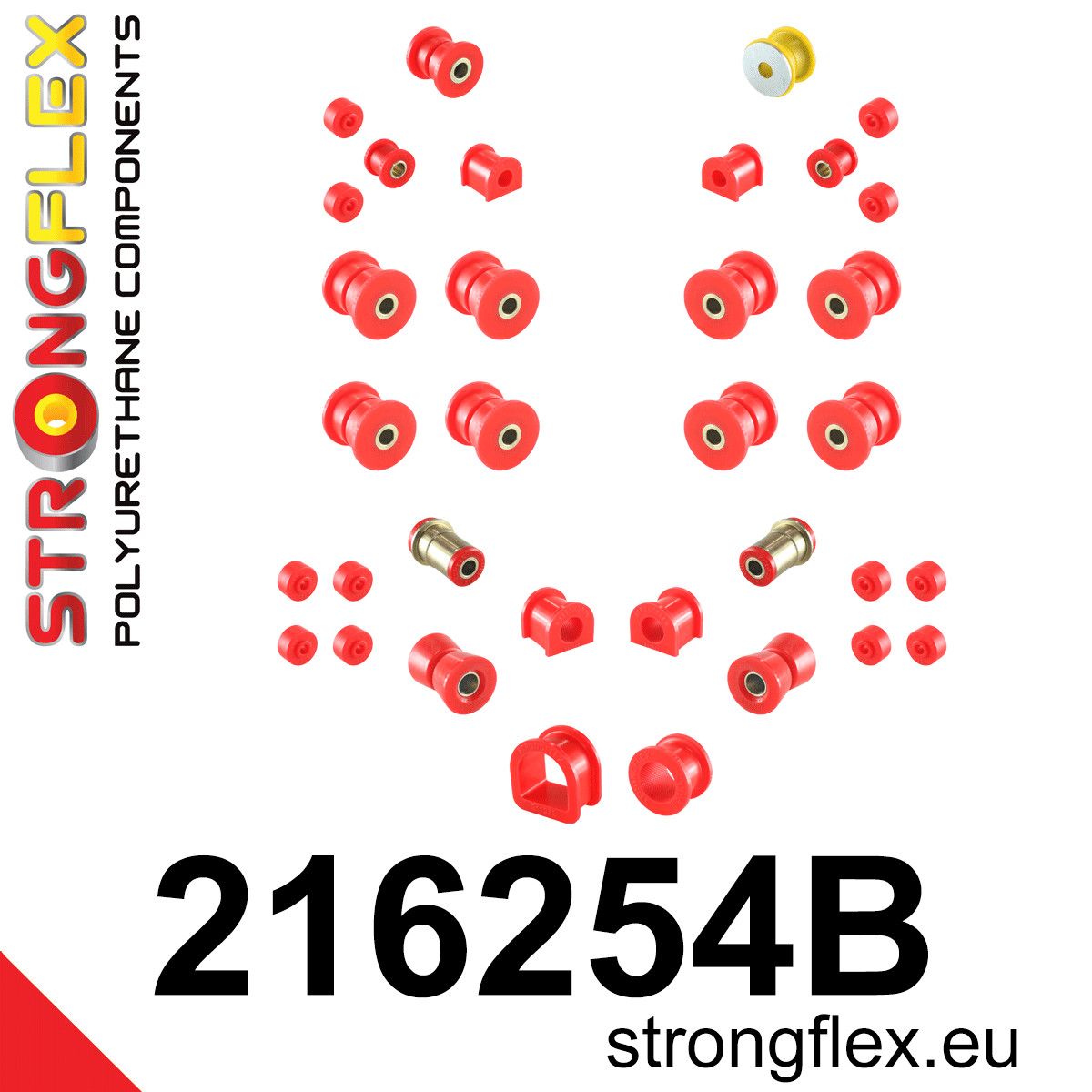 Kit complet bucse poliuretan Strongflex pentru suspensie - Toyota Corolla - 216254B