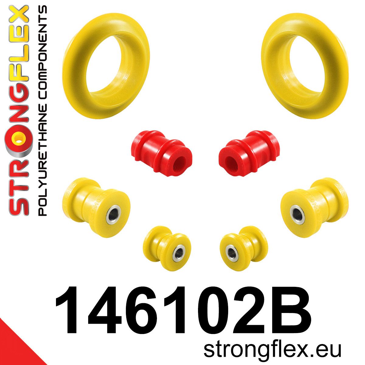 Kit bucse poliuretan Strongflex suspensie fata - Peugeot 205, 309 - 146102B