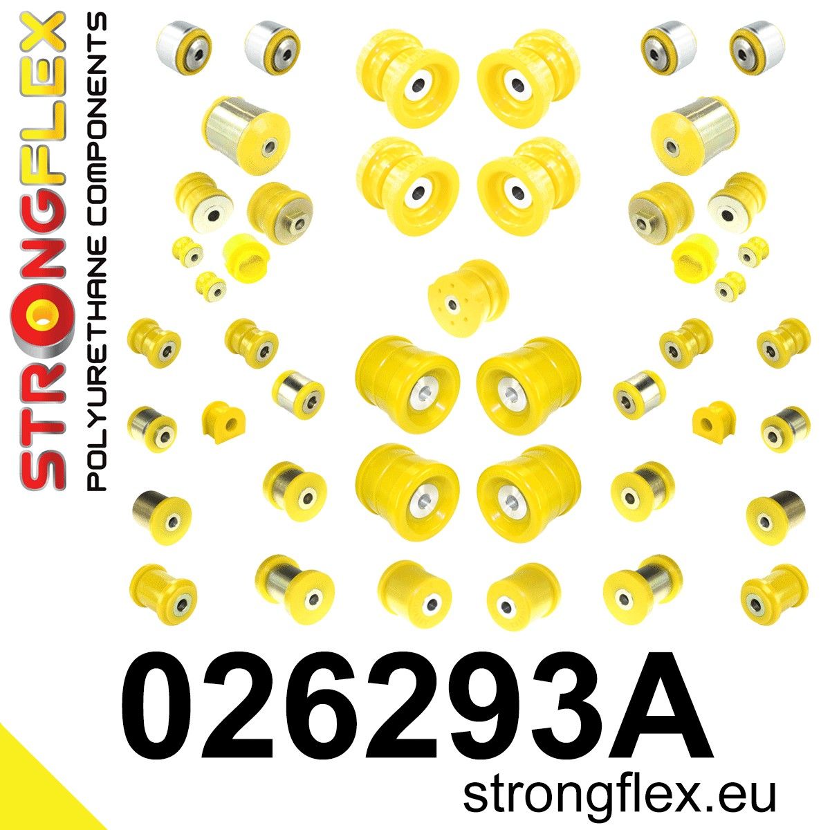 Kit complet bucse poliuretan Strongflex pentru suspensie SPORT - Audi A4 / S4 / RS4 - 026293A