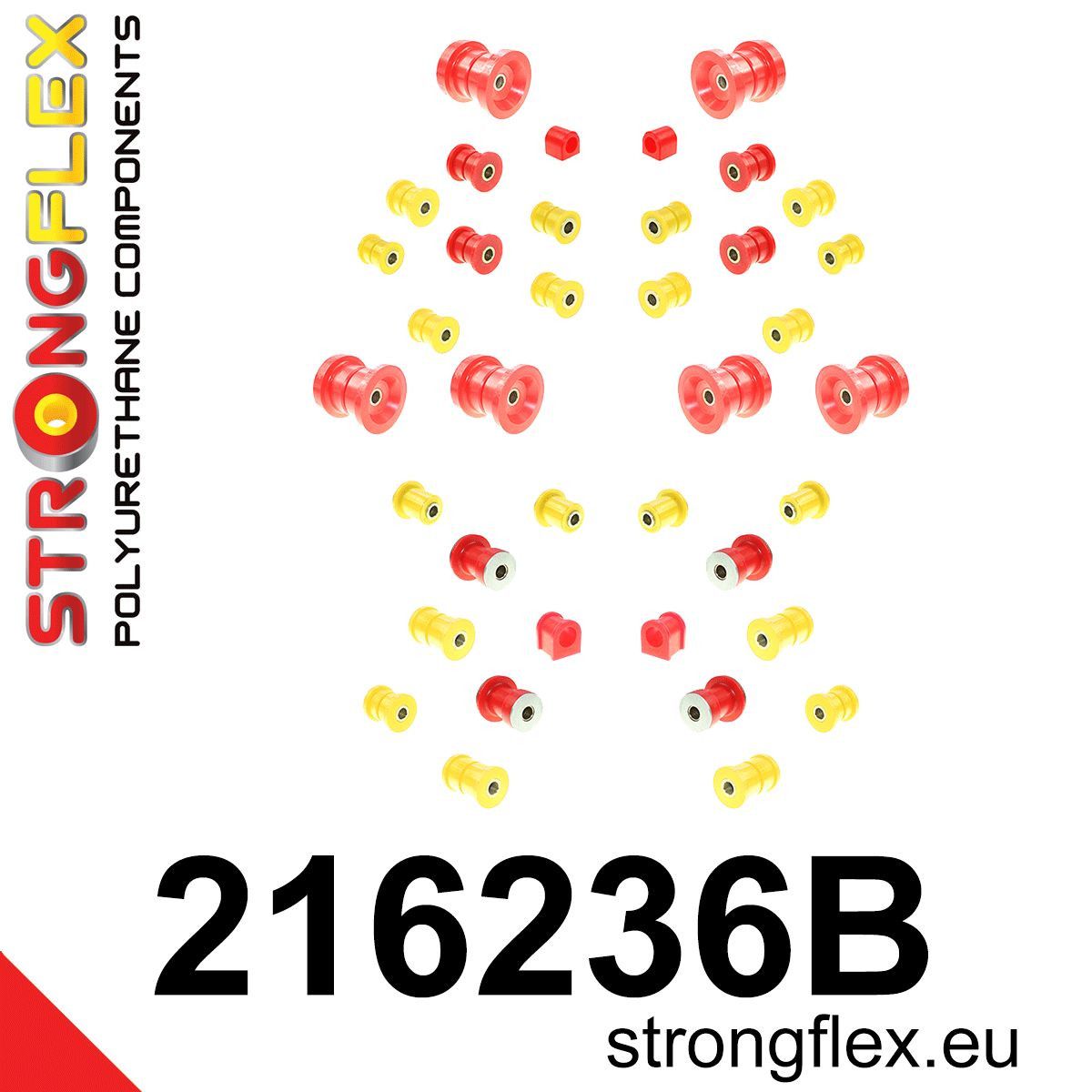 Kit complet bucse poliuretan Strongflex pentru suspensie - Toyota Supra - 216236B
