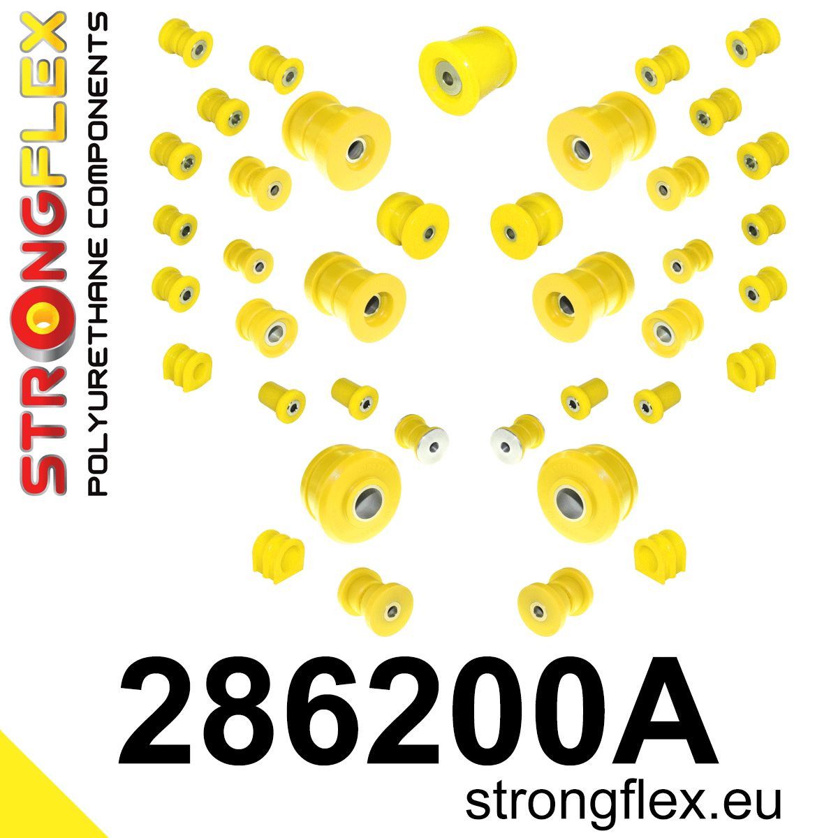 Kit complet bucse poliuretan Strongflex pentru suspensie SPORT - Nissan 370Z - 286200A