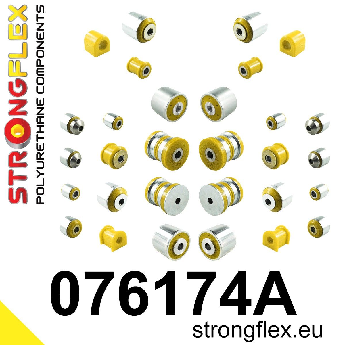 Kit complet bucse poliuretan Strongflex pentru suspensie SPORT - Ford Mustang - 076174A