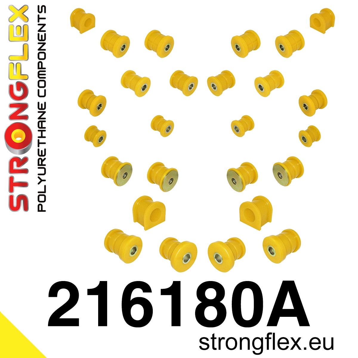 Piesa poliuretan Strongflex - frontala and Kit bucse suspensie spate SPORT - Toyota Supra - 216180A