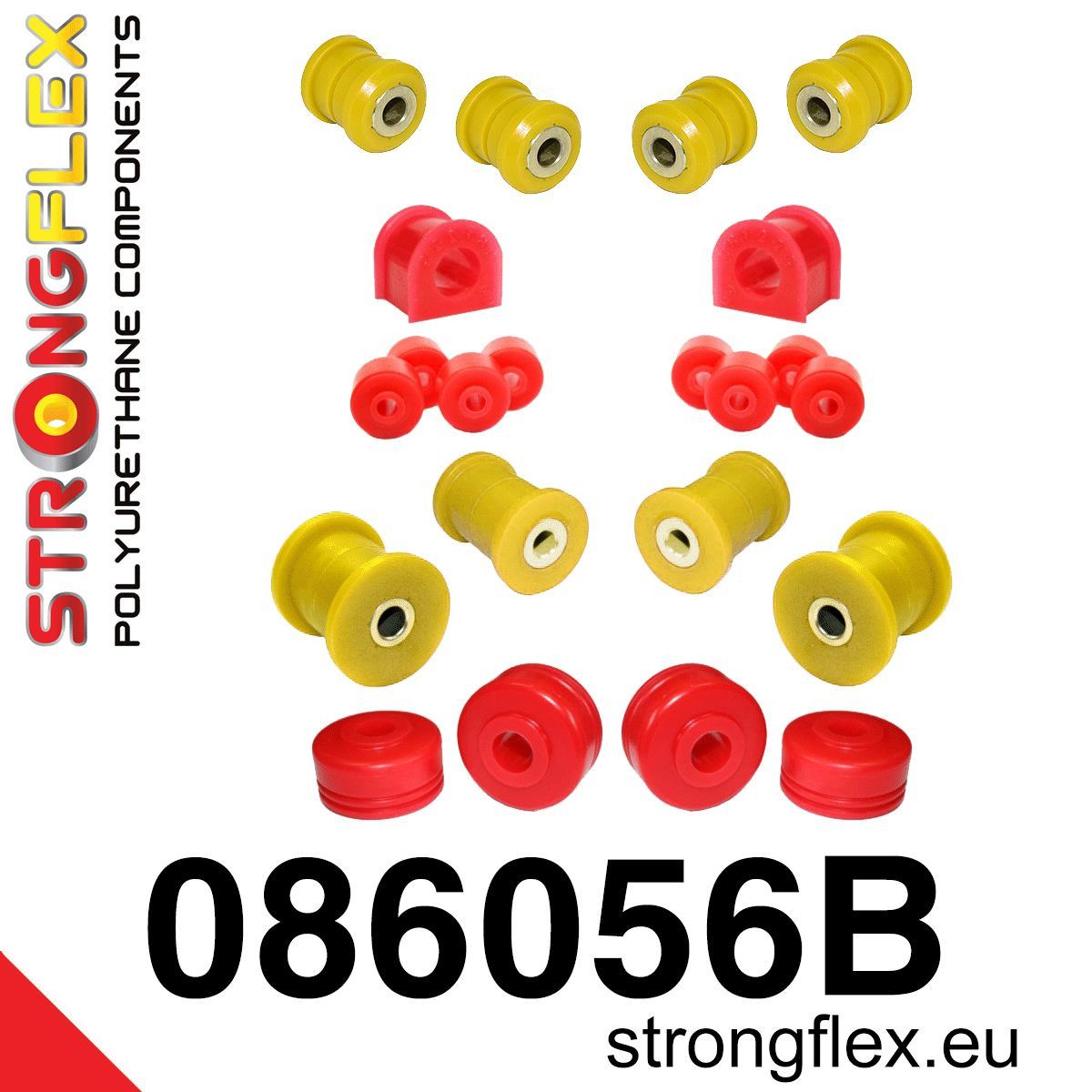 Kit bucse poliuretan Strongflex suspensie fata - Honda Civic - 086056B
