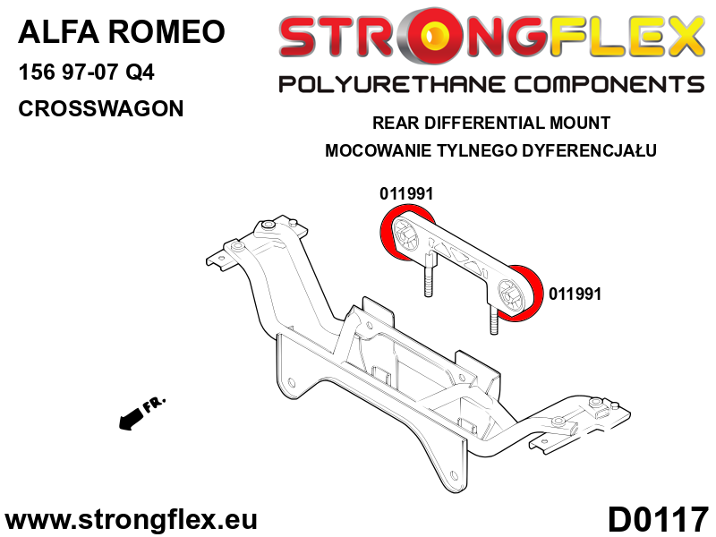 Bucsa poliuretan Strongflex frontala prindere diferential spate SPORT - Alfa Romeo 156 - 011991A