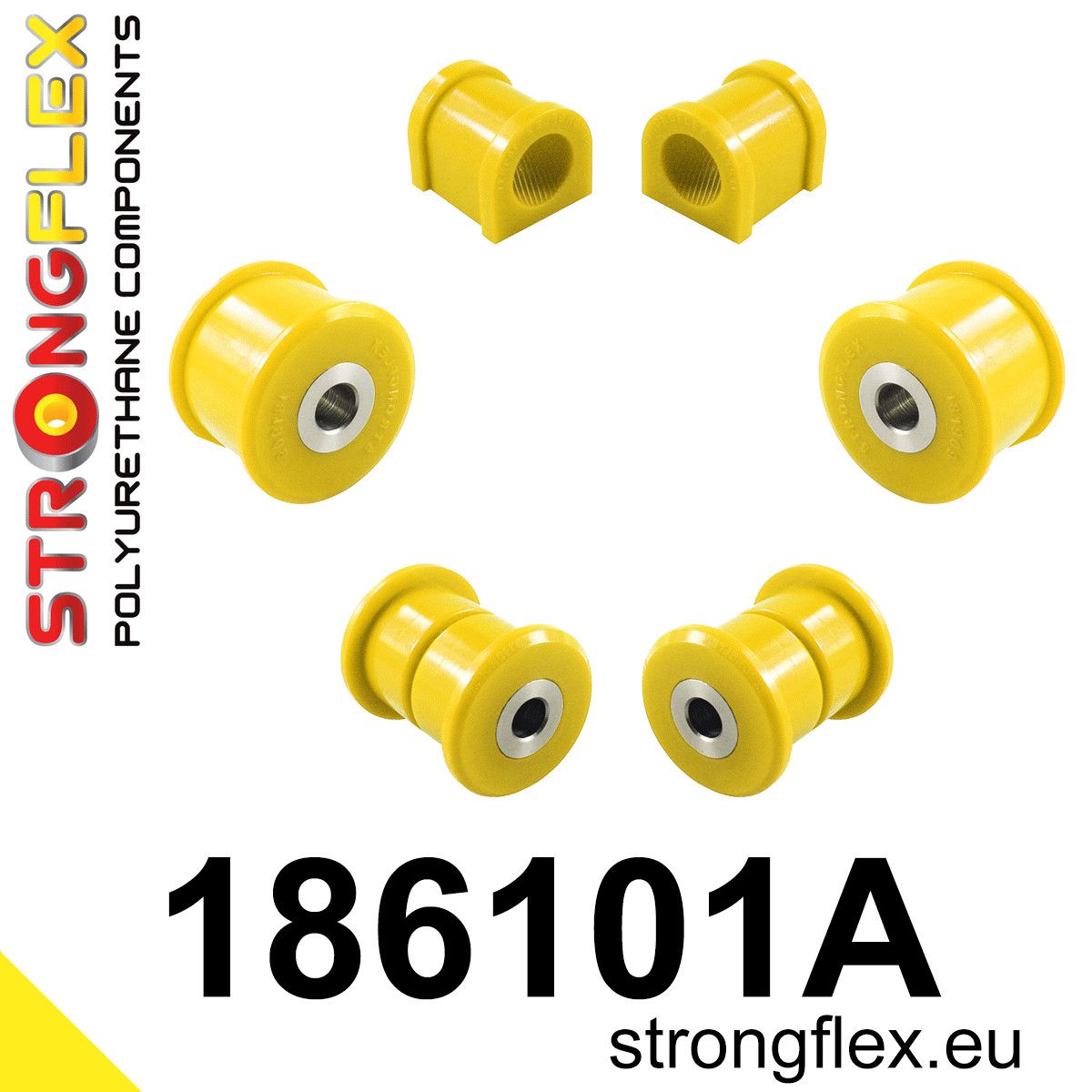 Kit bucse poliuretan Strongflex suspensie fata SPORT - Porsche 911, Boxster / Cayman - 186101A