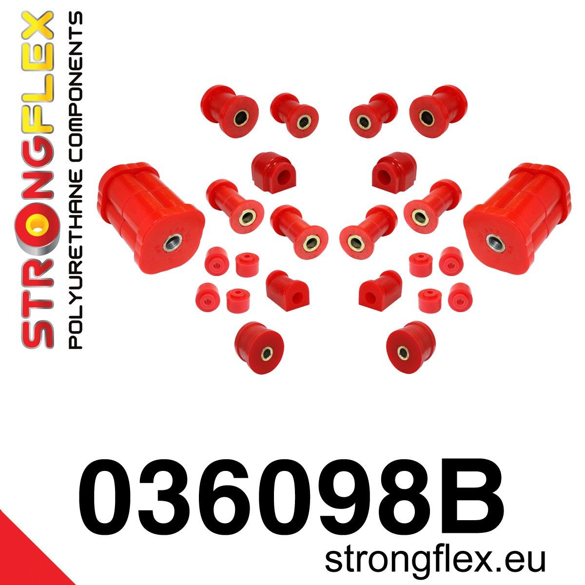 Kit complet bucse poliuretan Strongflex pentru suspensie - BMW Seria 3 - 036098B