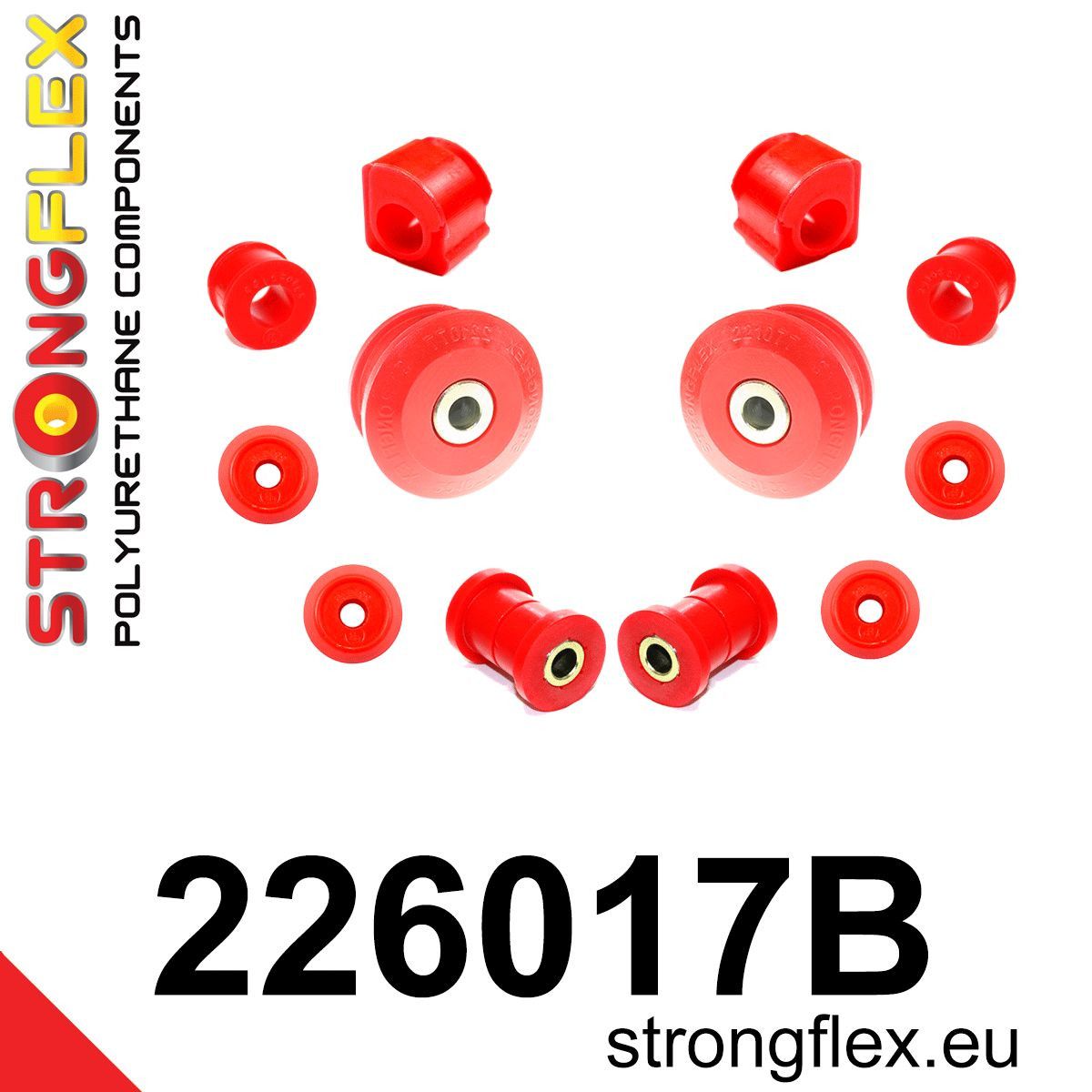 Kit bucse poliuretan Strongflex suspensie fata - Seat Ibiza / Volkswagen Corrado, Golf, Jetta - 226017B