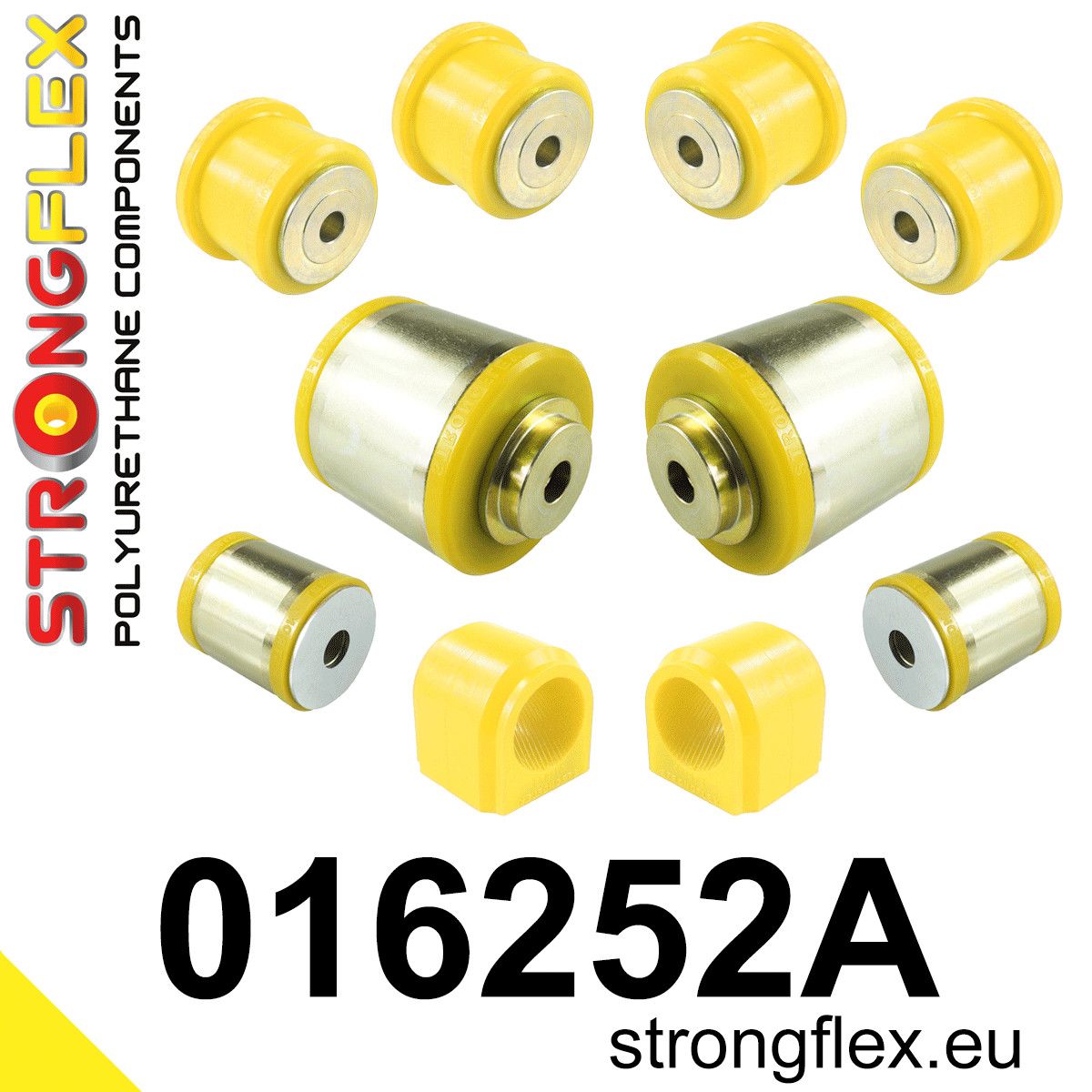Kit bucse poliuretan Strongflex suspensie fata SPORT - Alfa Romeo Giulia, Stelvio - 016252A