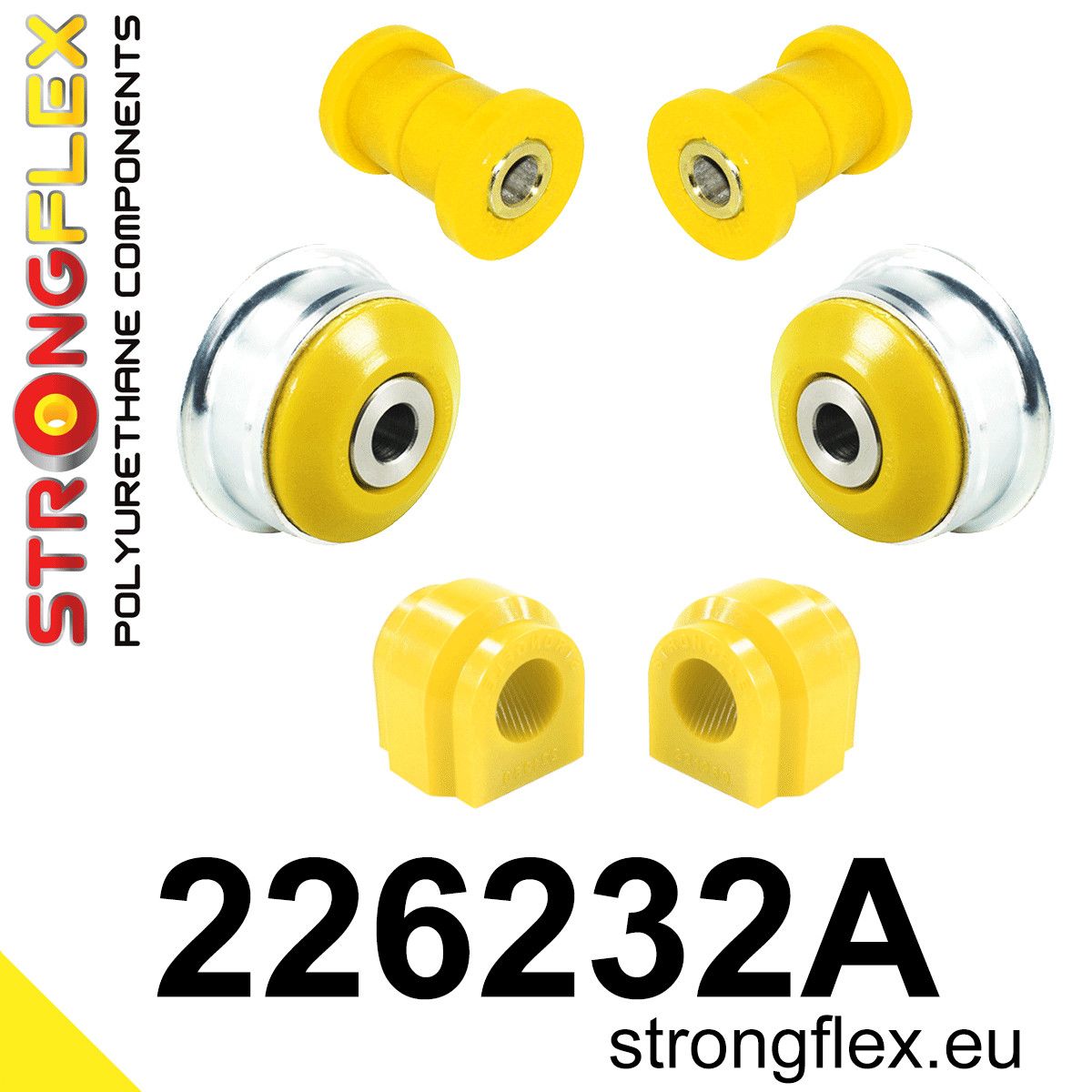 Kit bucse poliuretan Strongflex suspensie fata SPORT - Seat Ibiza / Volkswagen Polo - 226232A