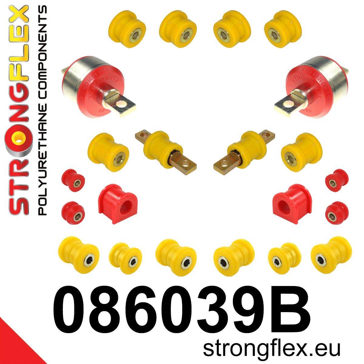 Kit bucse poliuretan Strongflex suspensie spate - Honda Civic - 086039B