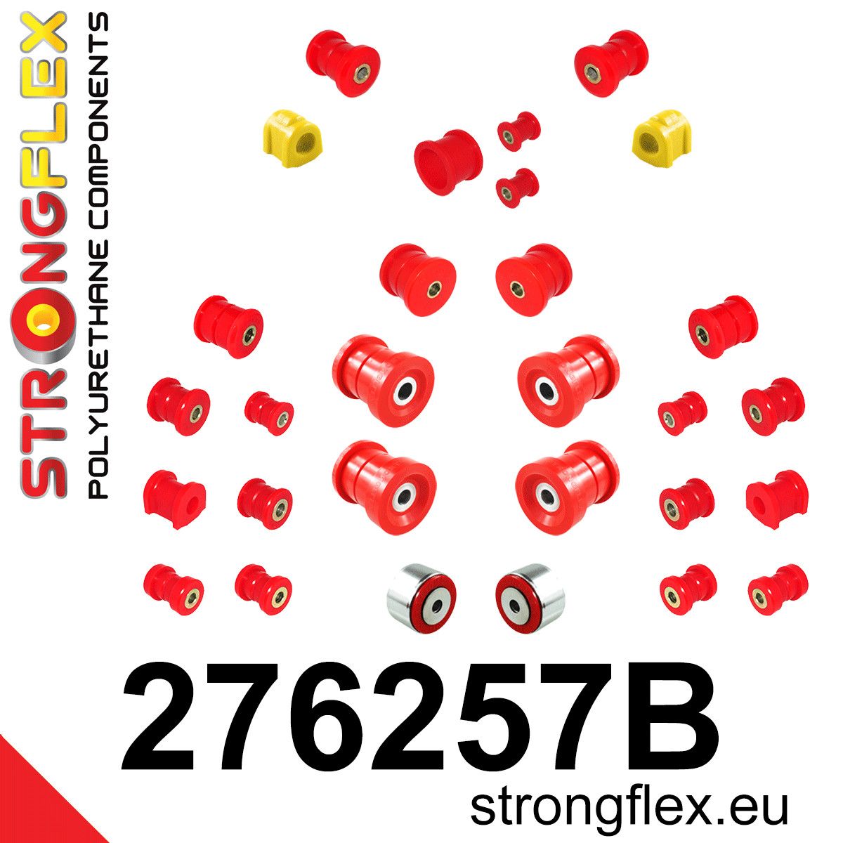 Kit complet bucse poliuretan Strongflex pentru suspensie - Subaru WRX STI - 276257B