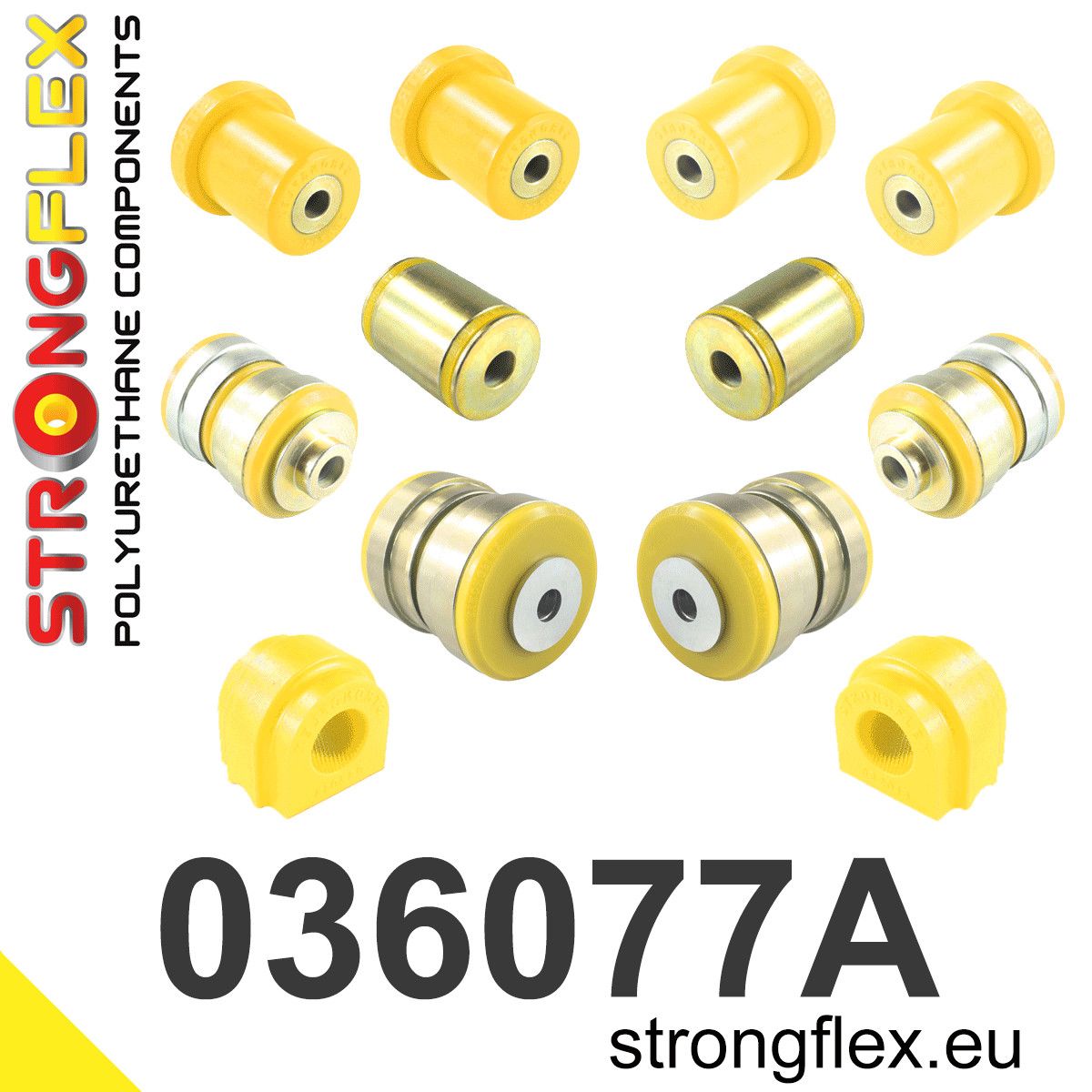 Kit bucse poliuretan Strongflex suspensie fata SPORT - BMW Seria 5 - 036077A
