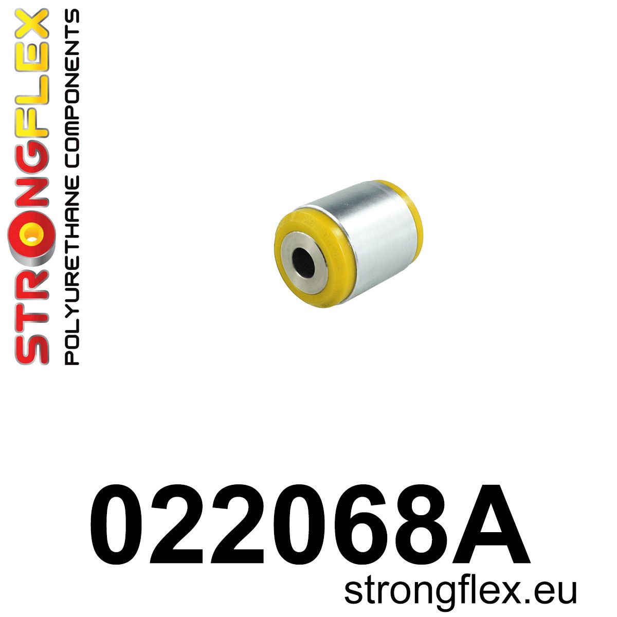 Brat cu bucse poliuretan Strongflex inferior spate - interioara Bucsa SPORT - Audi A4 / S4 / RS4, A5 / S5 / RS5 - 022068A