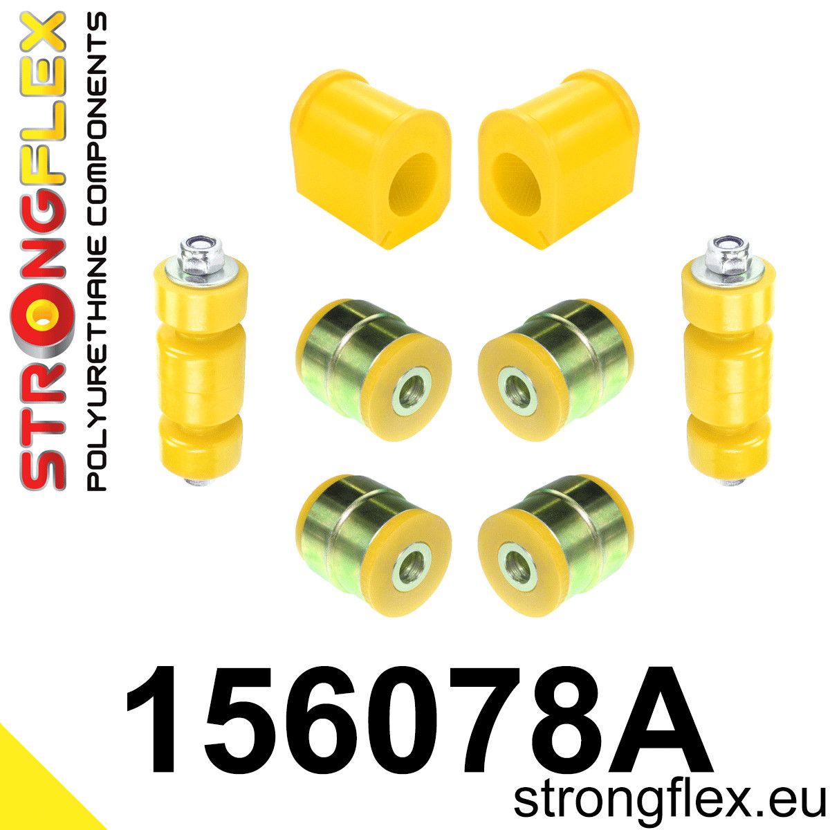 Piesa poliuretan Strongflex - frontala kit suspension bushes SPORT - Renault Clio - 156078A