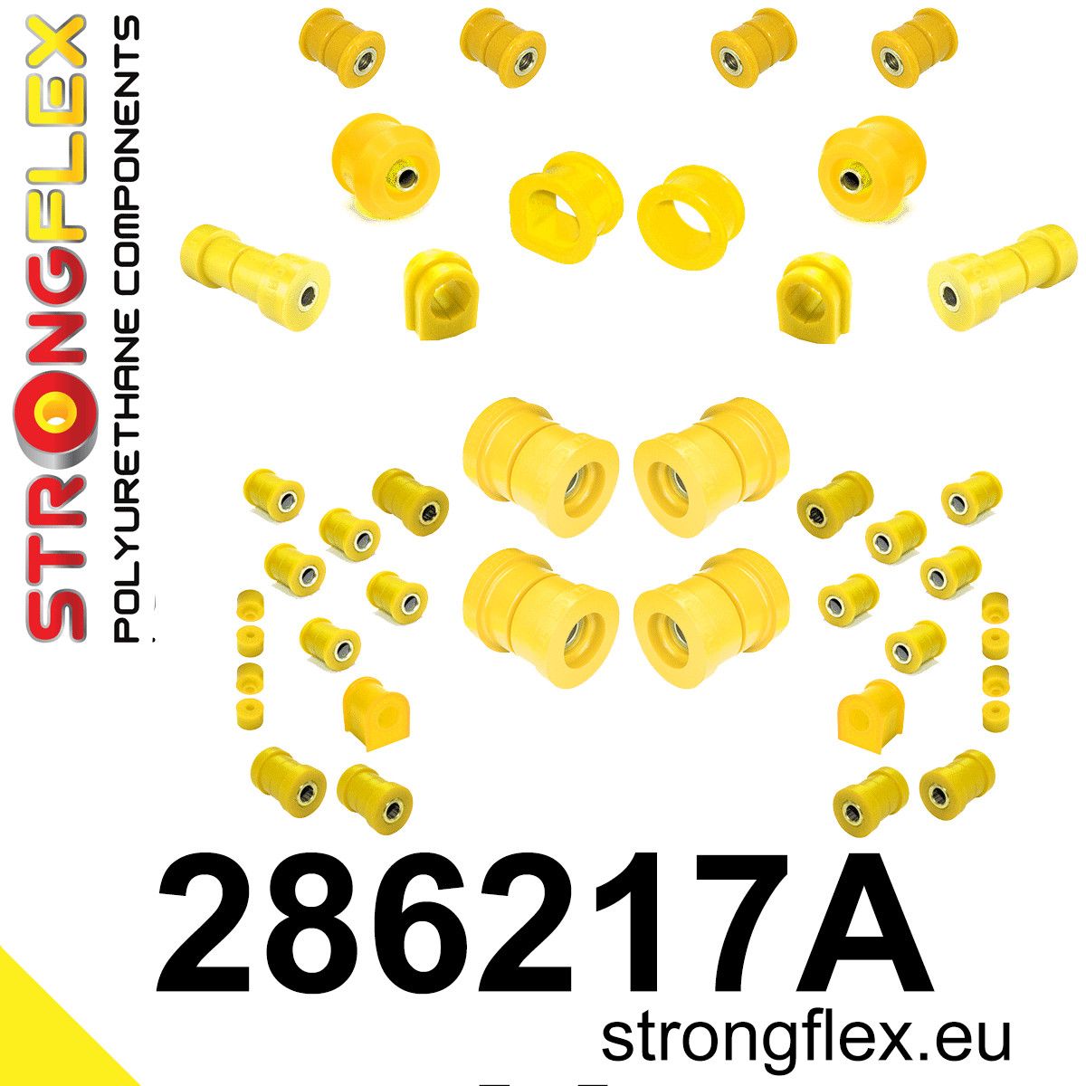 Kit complet bucse poliuretan Strongflex pentru suspensie R33 R34 RWD SPORT - Nissan Skyline - 286217A