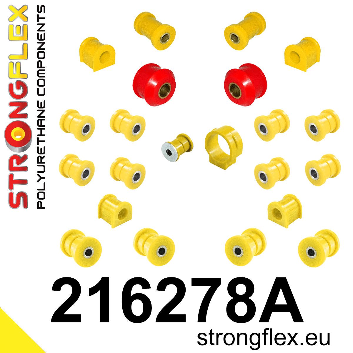 Kit complet bucse poliuretan Strongflex pentru suspensie SPORT - Toyota Celica - 216278A