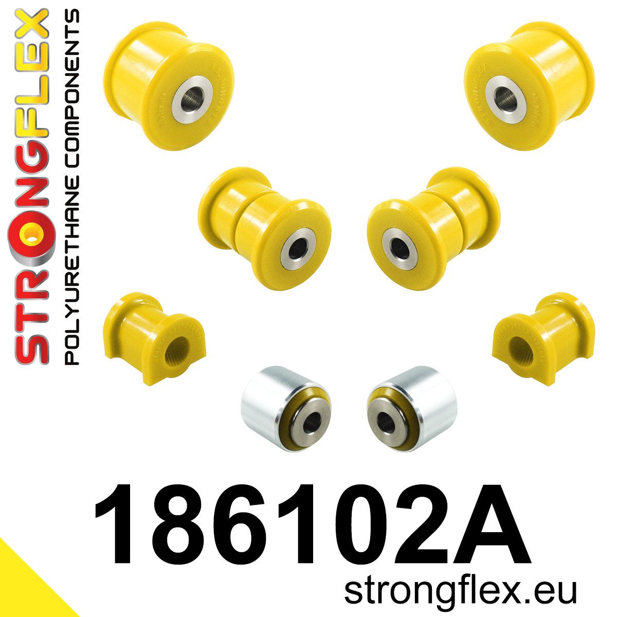 Kit bucse poliuretan Strongflex suspensie spate SPORT - Porsche Boxster / Cayman - 186102A