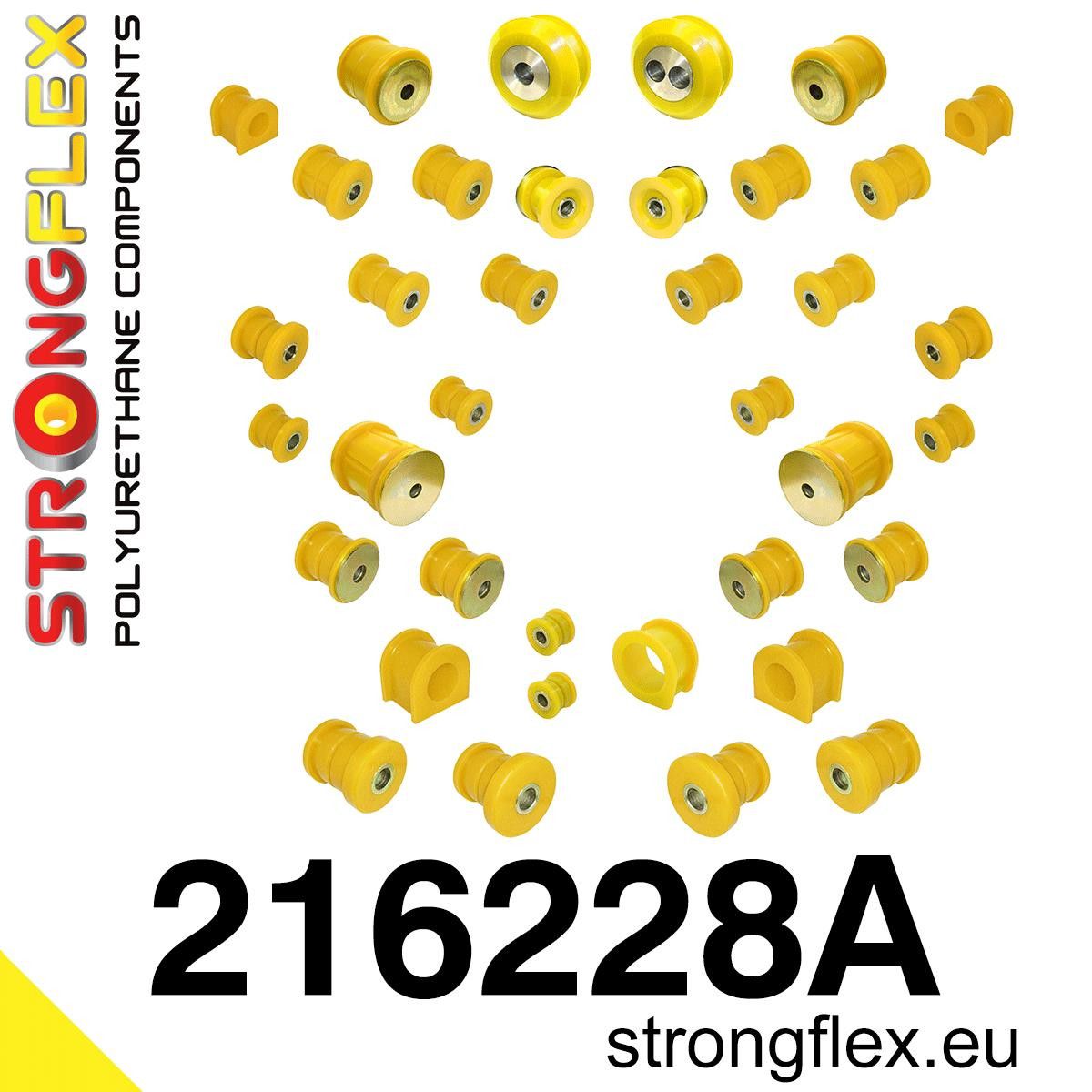 Kit complet bucse poliuretan Strongflex pentru suspensie SPORT - Toyota Supra - 216228A