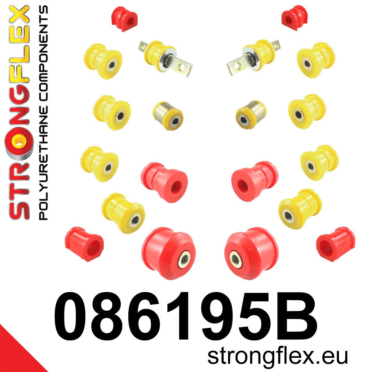 Kit complet bucse poliuretan Strongflex pentru suspensie - Honda Civic, Integra - 086195B