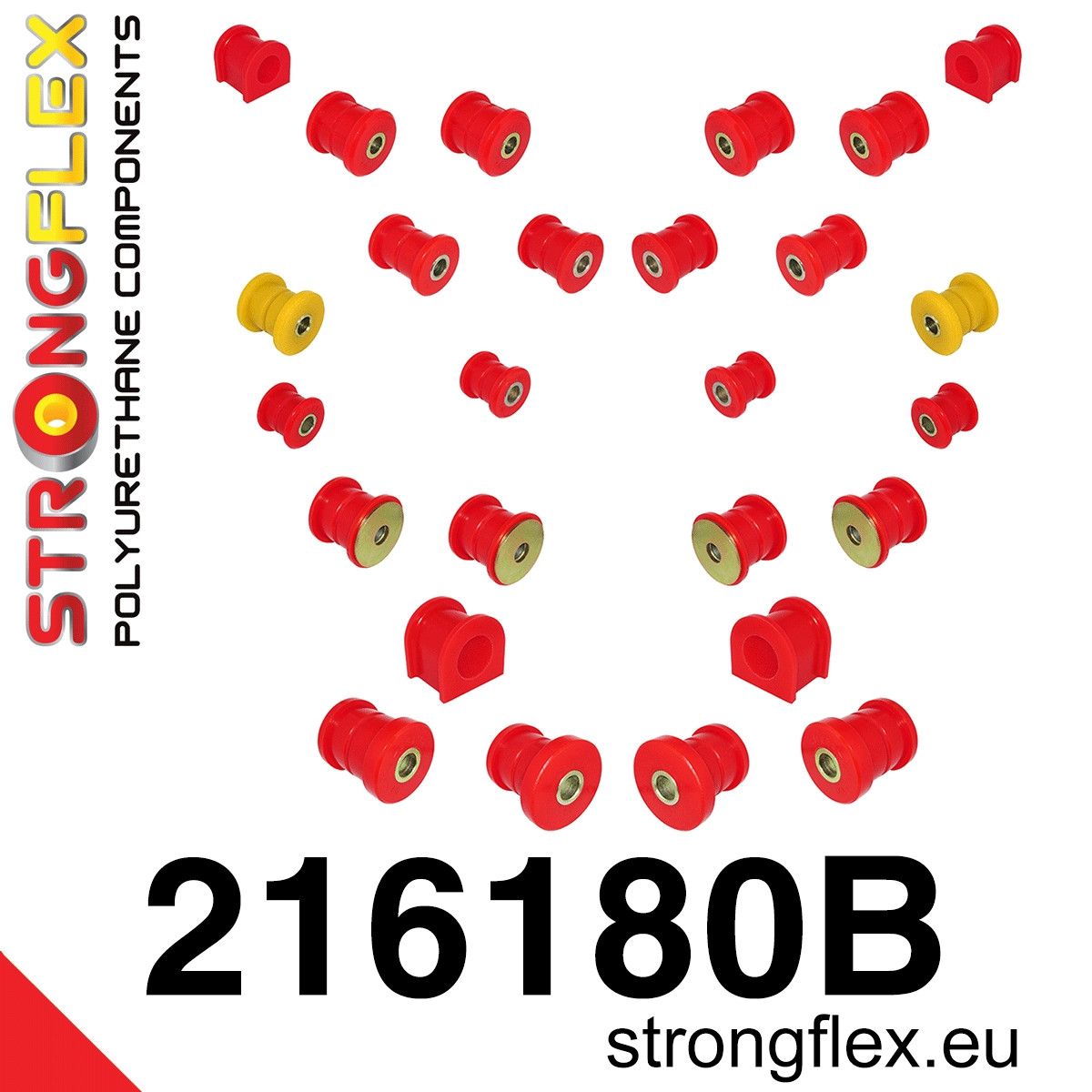 Piesa poliuretan Strongflex - frontala and Kit bucse suspensie spate - Toyota Supra - 216180B